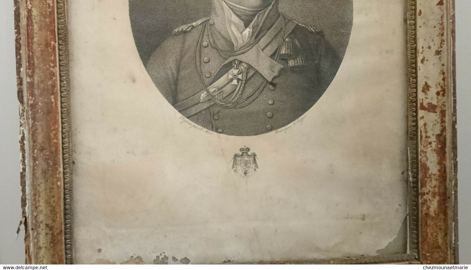 PRINCE CHARLES DE SCHWARZENBERG CHEVALIER DE LA TOISON D OR FELDMARSCHALL MINISTRE AUTRICHE GRAVURE - Stiche & Gravuren