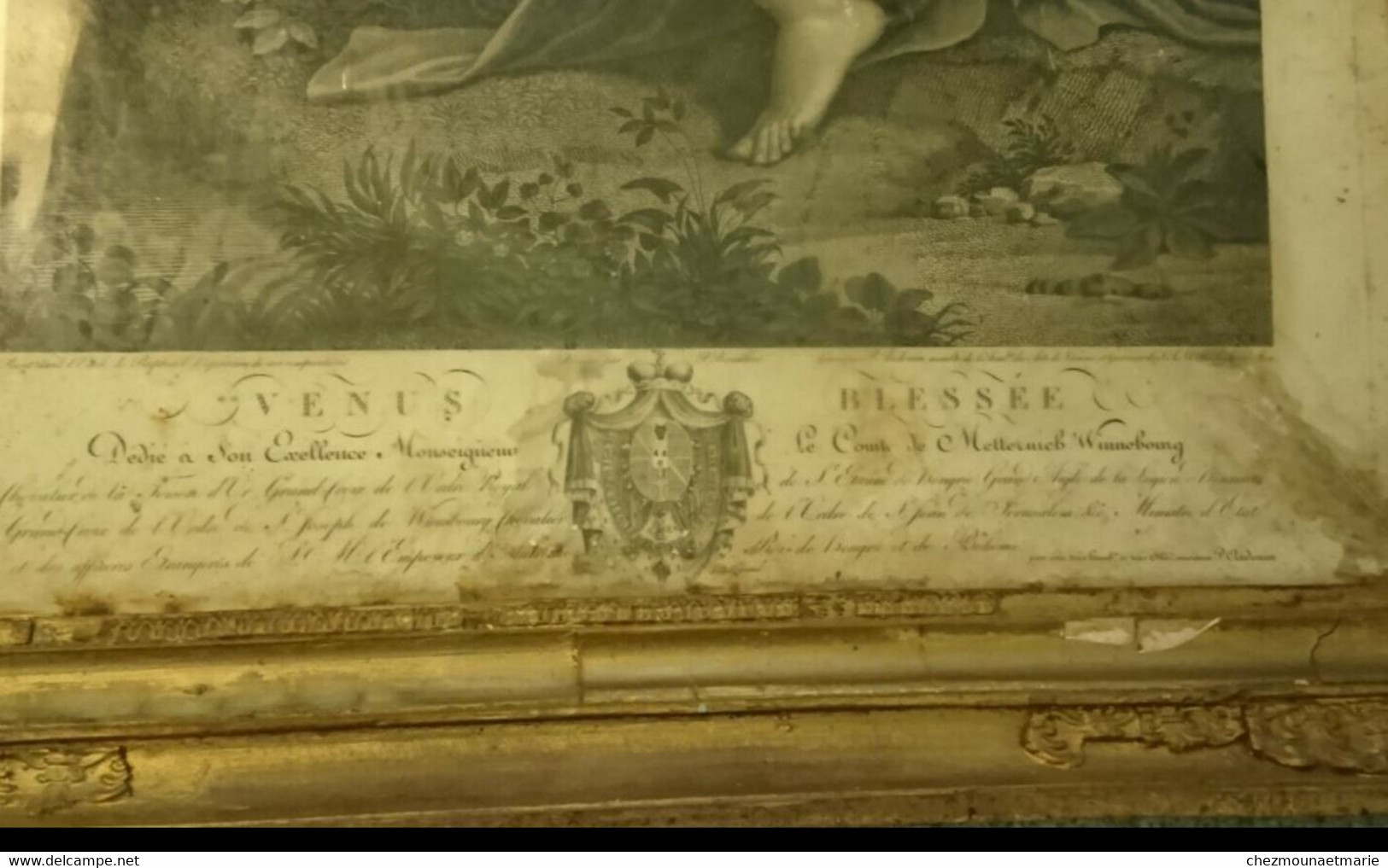 18ème VENUS BLESSEE ESTAMPE - GRAVEUR PIERRE AUDOUIN - DE METTERNICH - Estampes & Gravures