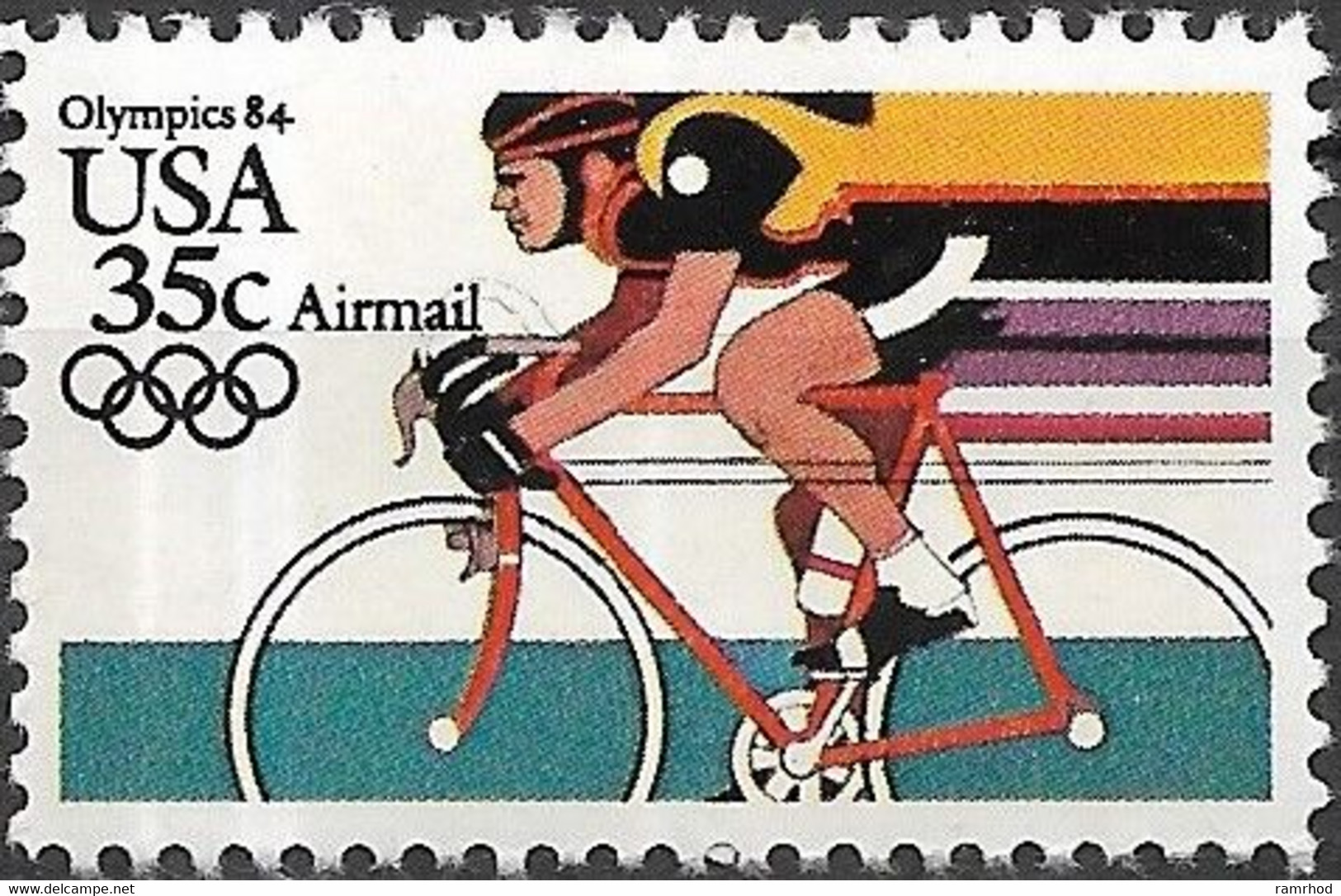 USA 1983 Air. Olympic Games, Los Angeles -  35c. - Cycling MNH - 3b. 1961-... Unused