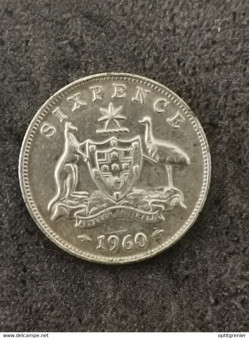 6 PENCE ELIZABETH II 1960 ARGENT AUSTRALIE / AUSTRALIA SILVER - Sixpence