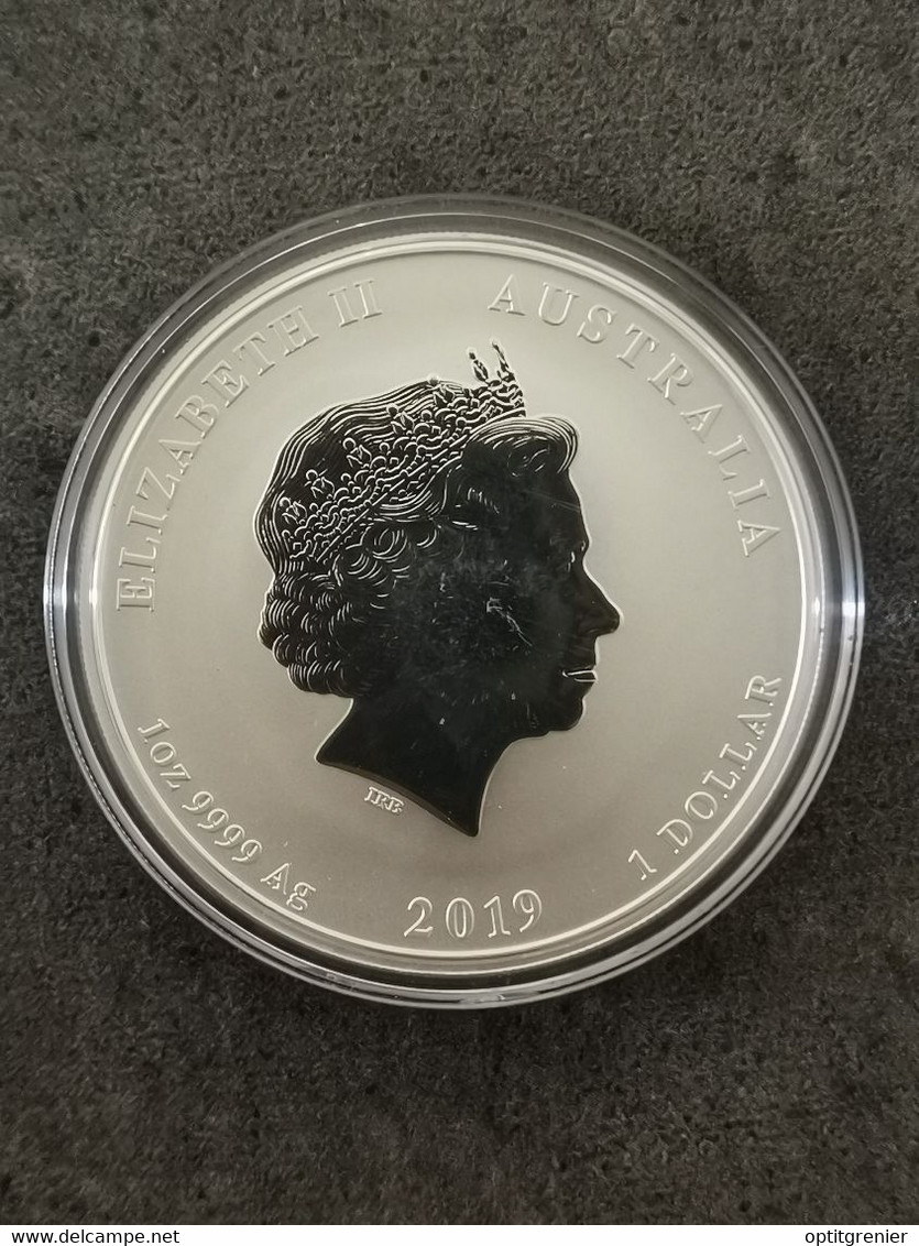 1 DOLLAR 2019 AUSTRALIE ARGENT ANNEE DU COCHON / AUSTRALIA / 1 SILVER OZ / CAPSULE - Dollar