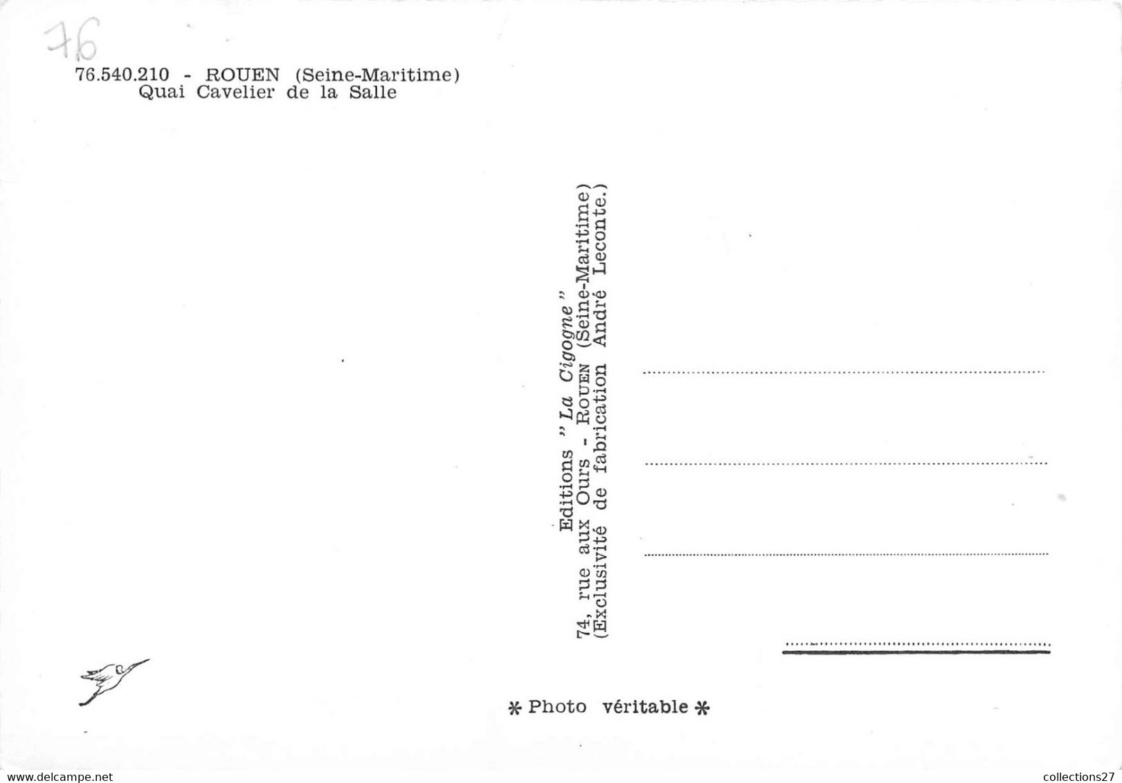 76-ROUEN-QUAI CAVELIER DE LA SALLE - Rouen
