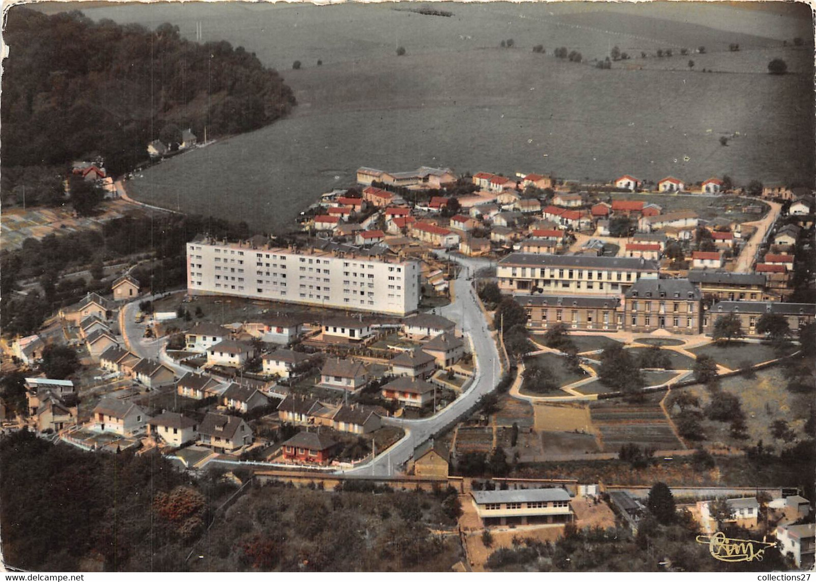 76-BOLBEC- VUE AERIENNE  BELLEVUE L'HÔPITLE ET LA MATERNITE - Bolbec