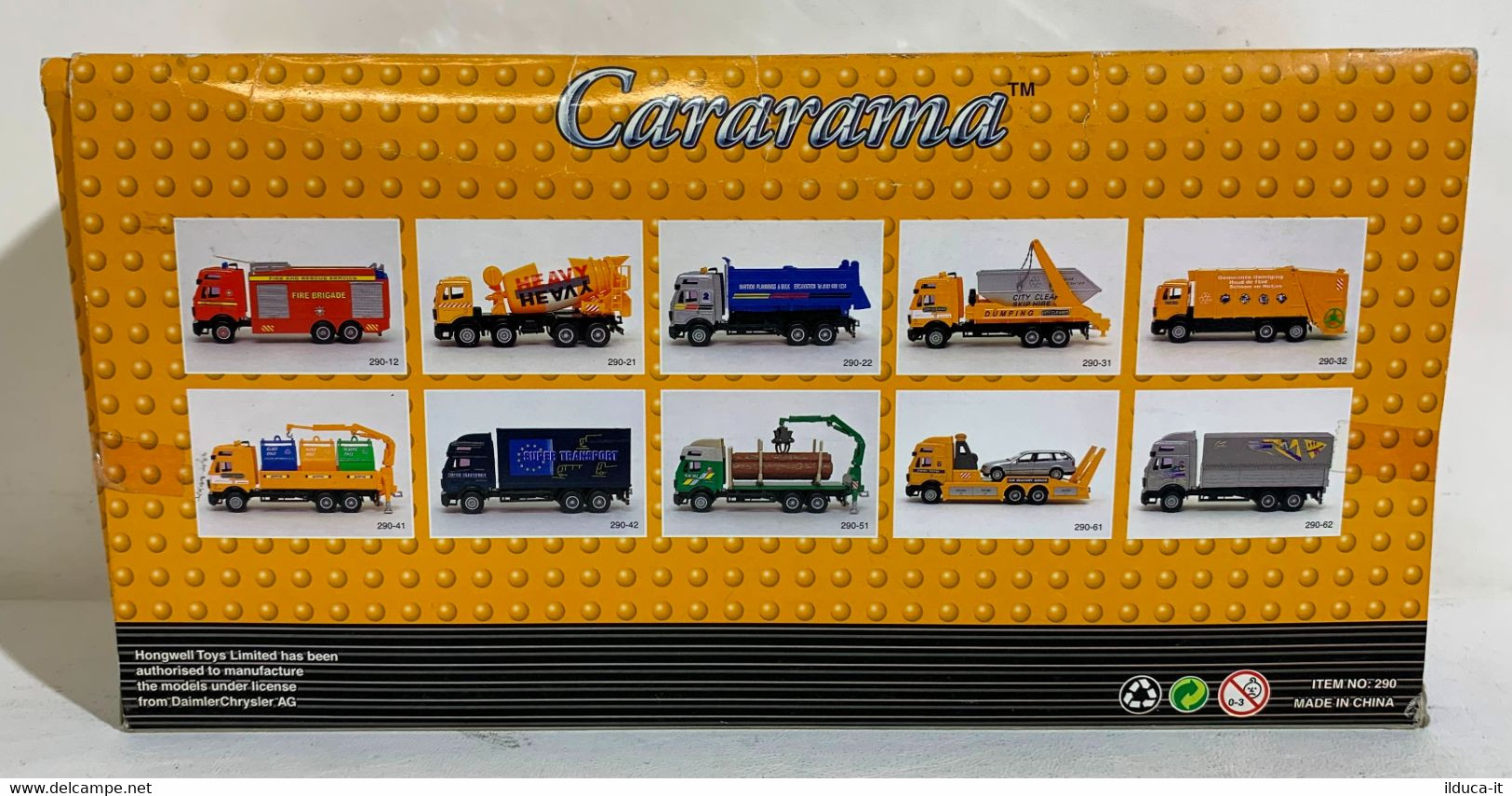 I105868 Cararama 1/40 - Mercedes Benz City Cleaner Refuse Service - Cod. 290-32 - Camions, Bus Et Construction