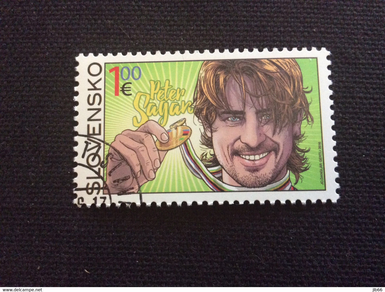 Slovaquie 2016  Yvert 688 Oblitéré  Peter SAGAN Cyclisma Champion Du Monde Sur Route - Used Stamps