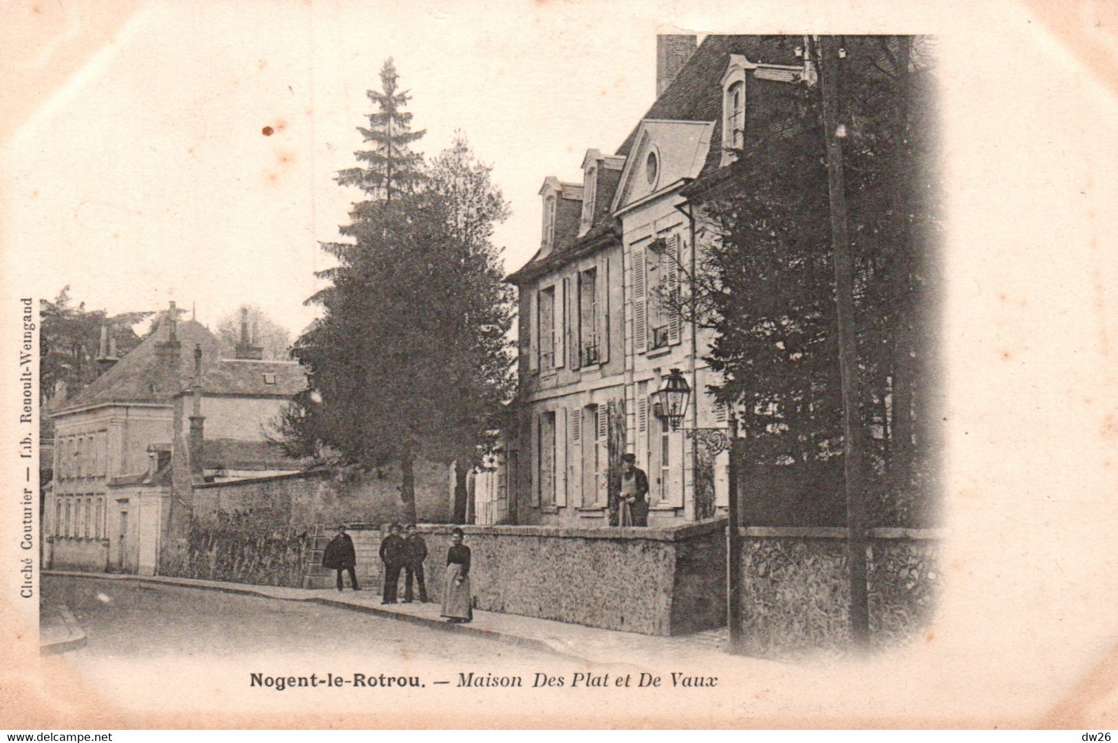 Nogent-le-Rotrou (Eure-et-Loir) Maison Des Plat Et De Vaux - Cliché Couturier - Carte Animée, Dos Simple Non Circulée - Nogent Le Rotrou