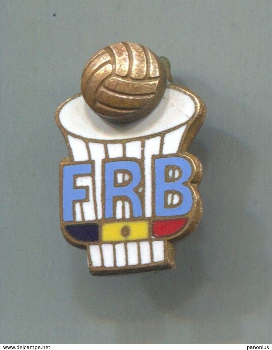 Basketball Pallacanestro Baloncesto - ROMANIA Association Federation, Enamel, Vintage Pin, Badge, Abzeichen - Basketball