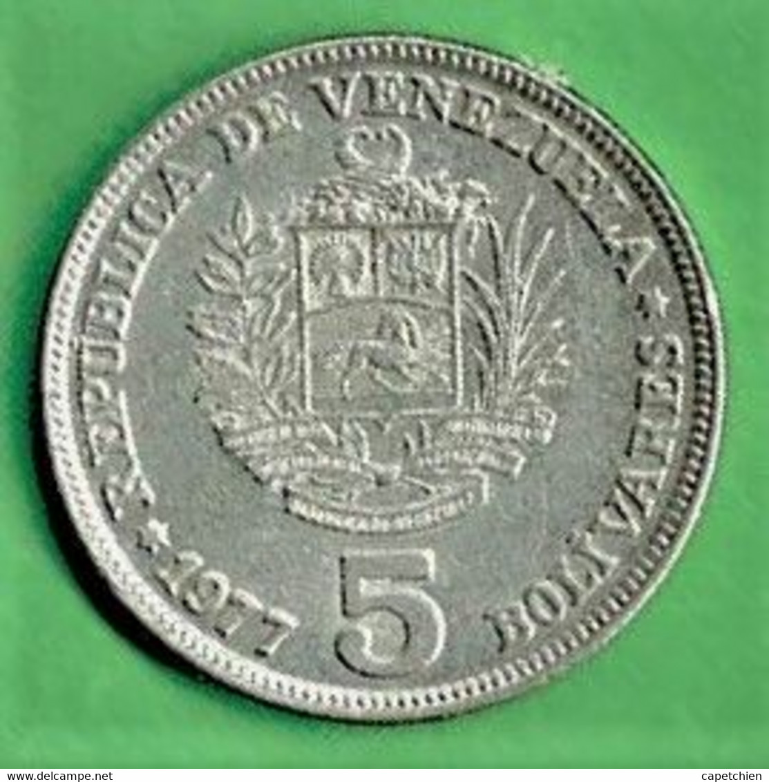 VENEZUELA / BOLIVAR LIBERTADOR / 5 BOLIVARES / 1977 / SUP - Venezuela