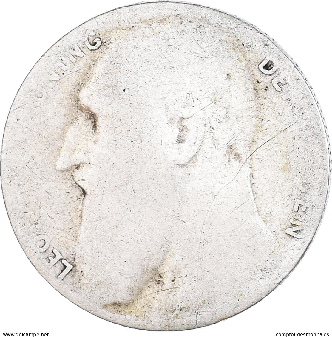 Monnaie, Belgique, 50 Centimes, 1909, B+, Argent, KM:51 - 50 Cents
