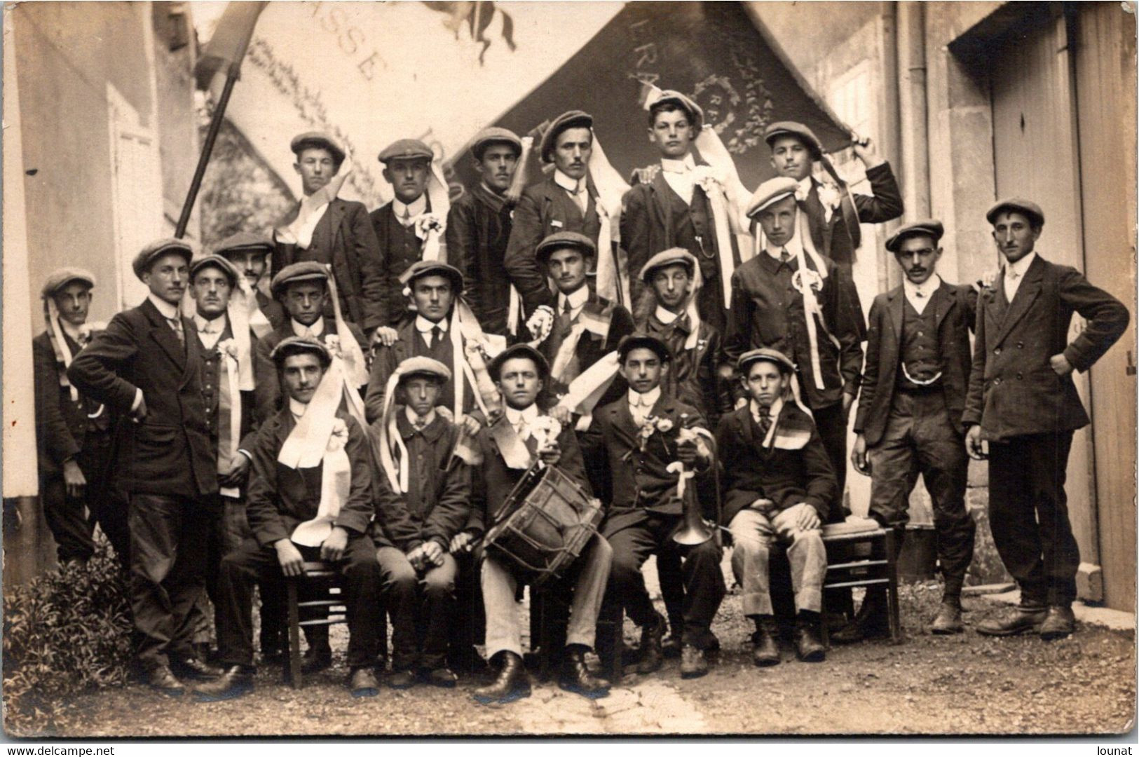Evénements - Manifestation - Célébration - Musique - Tambour - Carte Photo Année 1920 - Autres & Non Classés