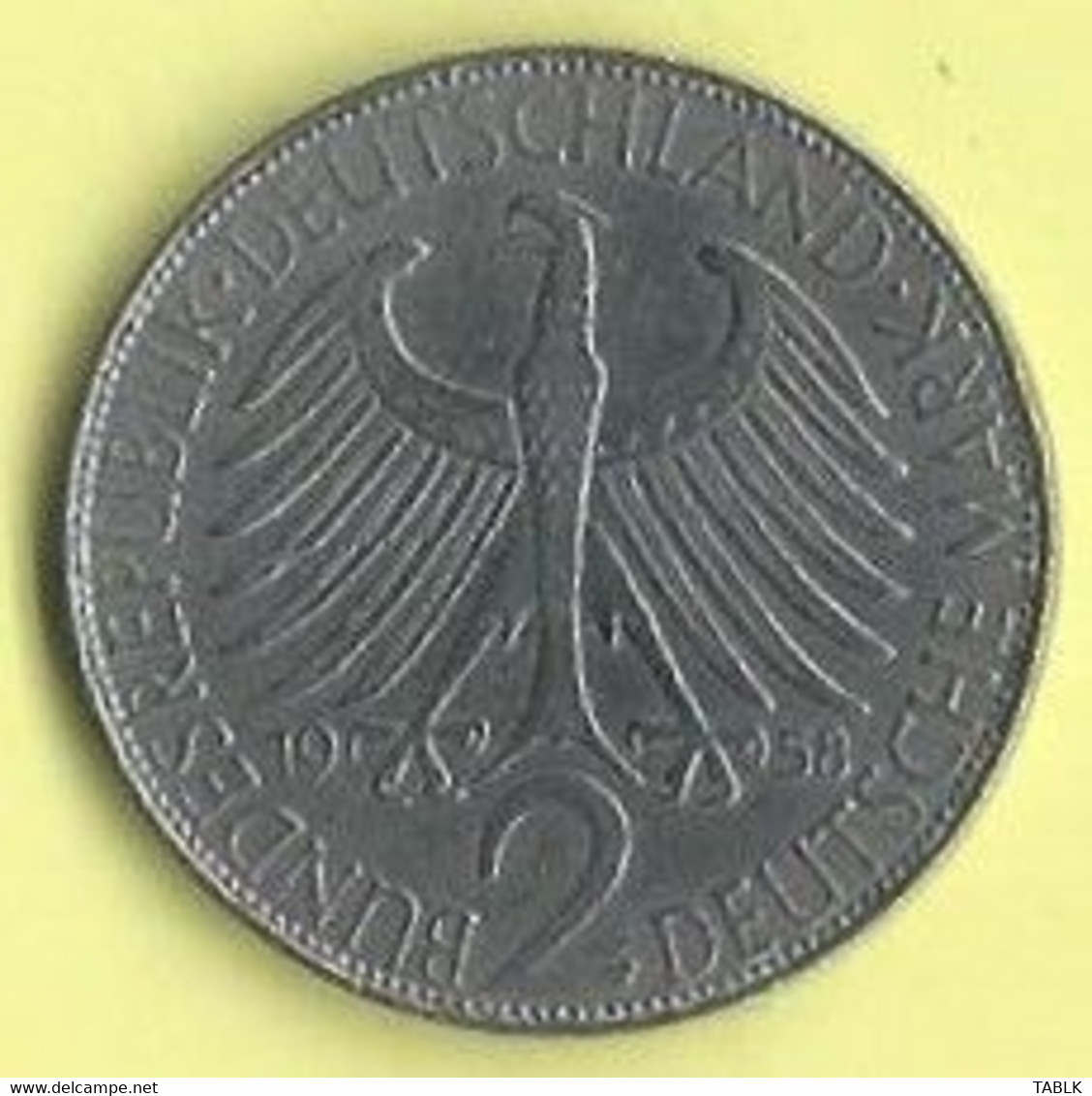 M142 - DUITSLAND - GERMANY - 2 MARK 1958 - 2 Mark