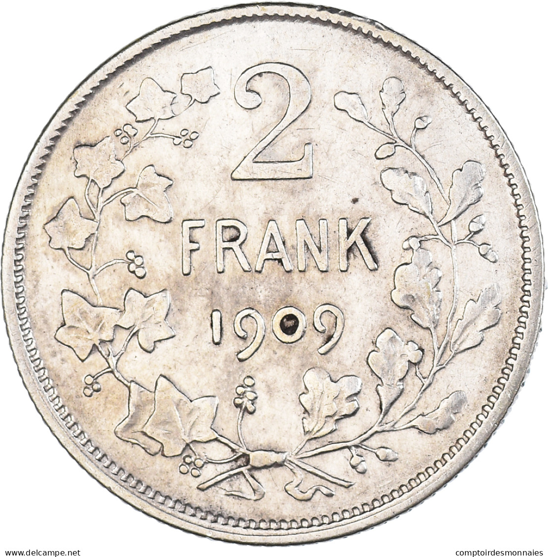 Monnaie, Belgique, 2 Francs, 2 Frank, 1909, TTB, Argent, KM:59 - 2 Frank