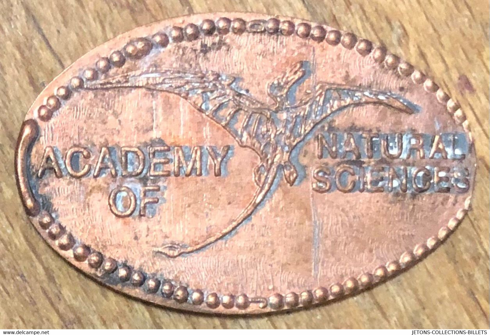 ÉTATS-UNIS USA ACADEMY OF NATURAL SCIENCES PIÈCE ÉCRASÉE PENNY ELONGATED COIN MEDAILLE TOURISTIQUE MEDALS TOKENS - Monedas Elongadas (elongated Coins)