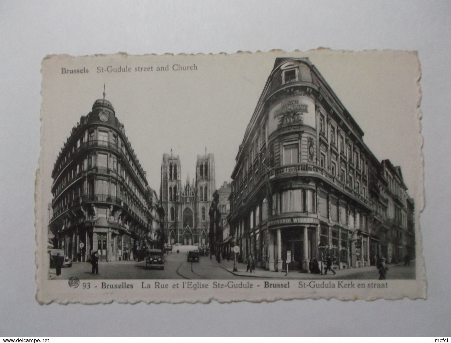 BRUXELLES La Rue Et L'Eglise Sainte Gudule - Panoramische Zichten, Meerdere Zichten