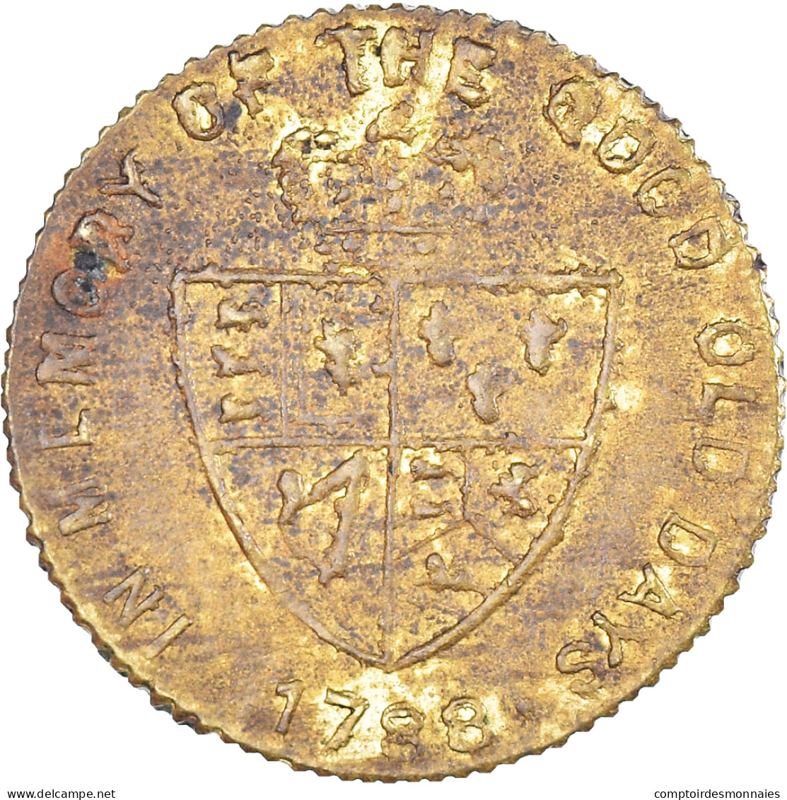 Grande-Bretagne, Spade 1/2 Guinea Gaming Token, George III, In Memory Of The - Other & Unclassified