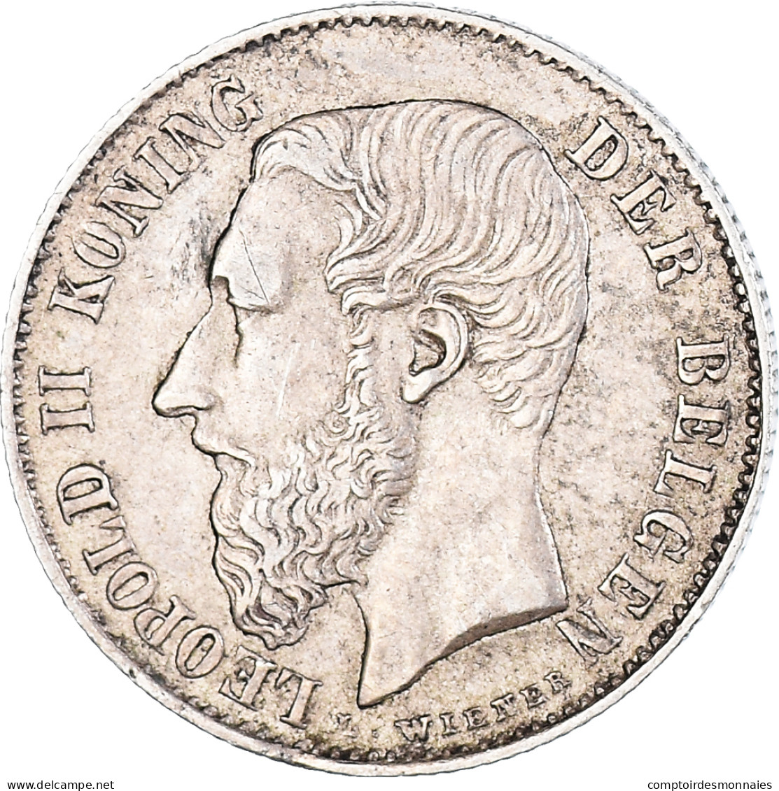 Monnaie, Belgique, Leopold II, 50 Centimes, 1886, Bruxelles, TTB+, Argent, KM:27 - 50 Cents