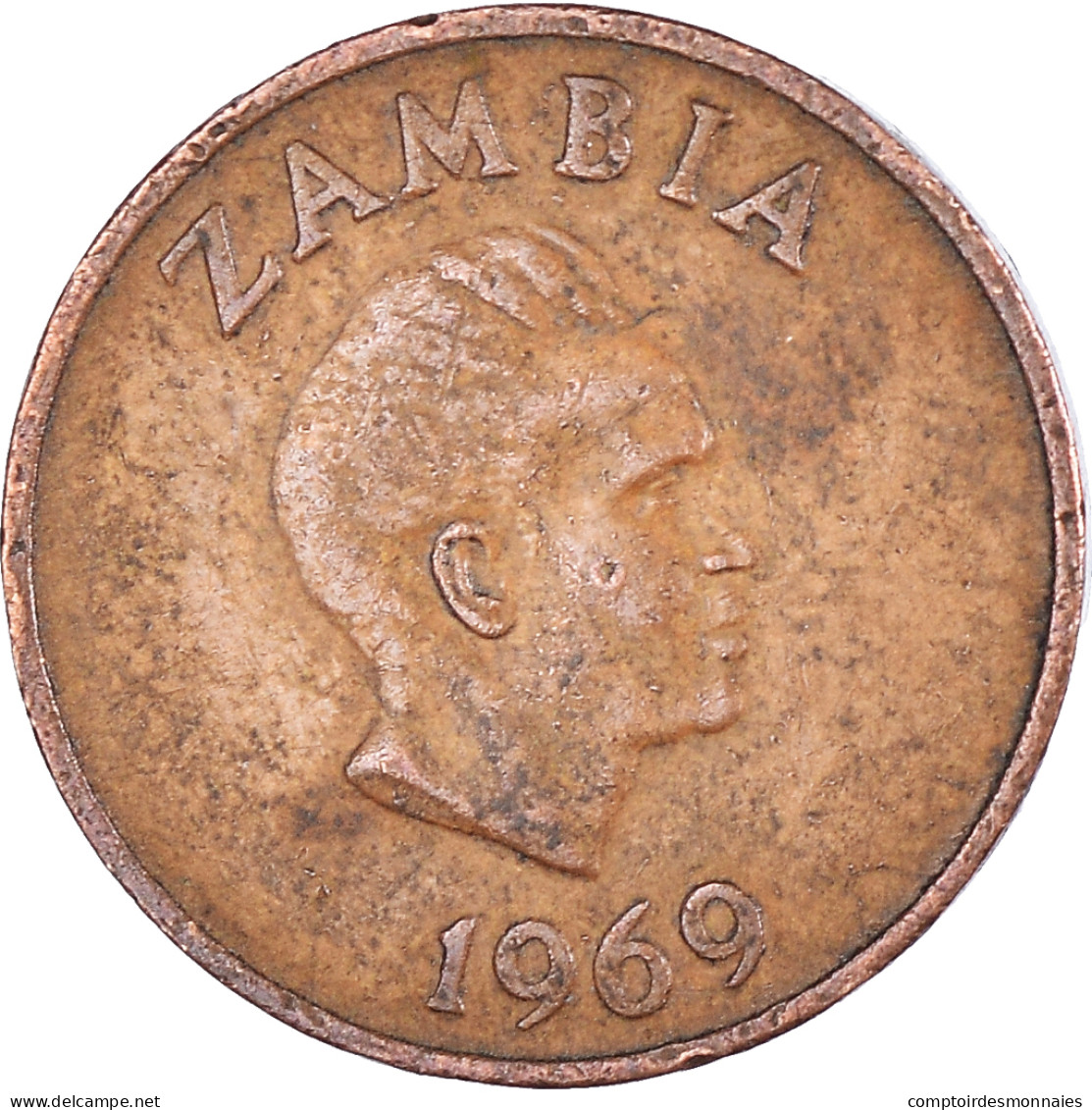 Monnaie, Zambie, Ngwee, 1969, British Royal Mint, TTB, Bronze, KM:9 - Sambia