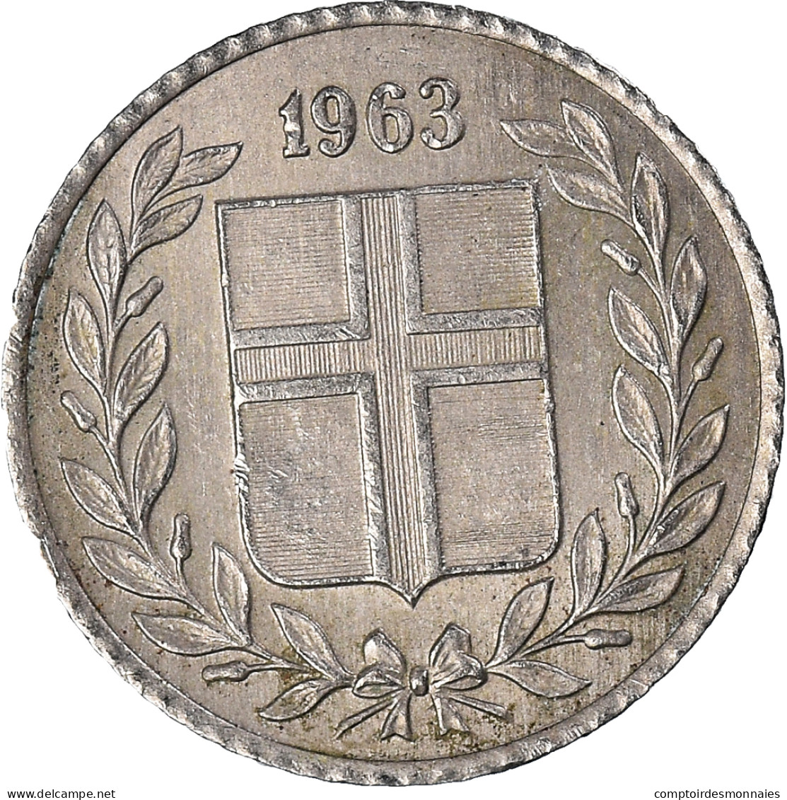 Monnaie, Islande, 10 Aurar, 1963 - Iceland