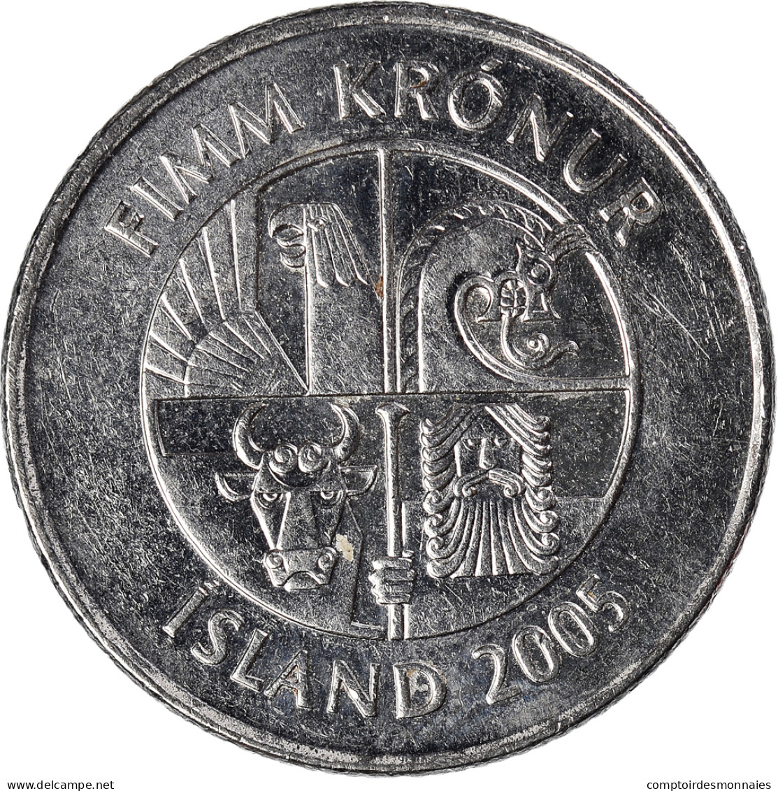 Monnaie, Islande, 5 Kronur, 2005 - Iceland