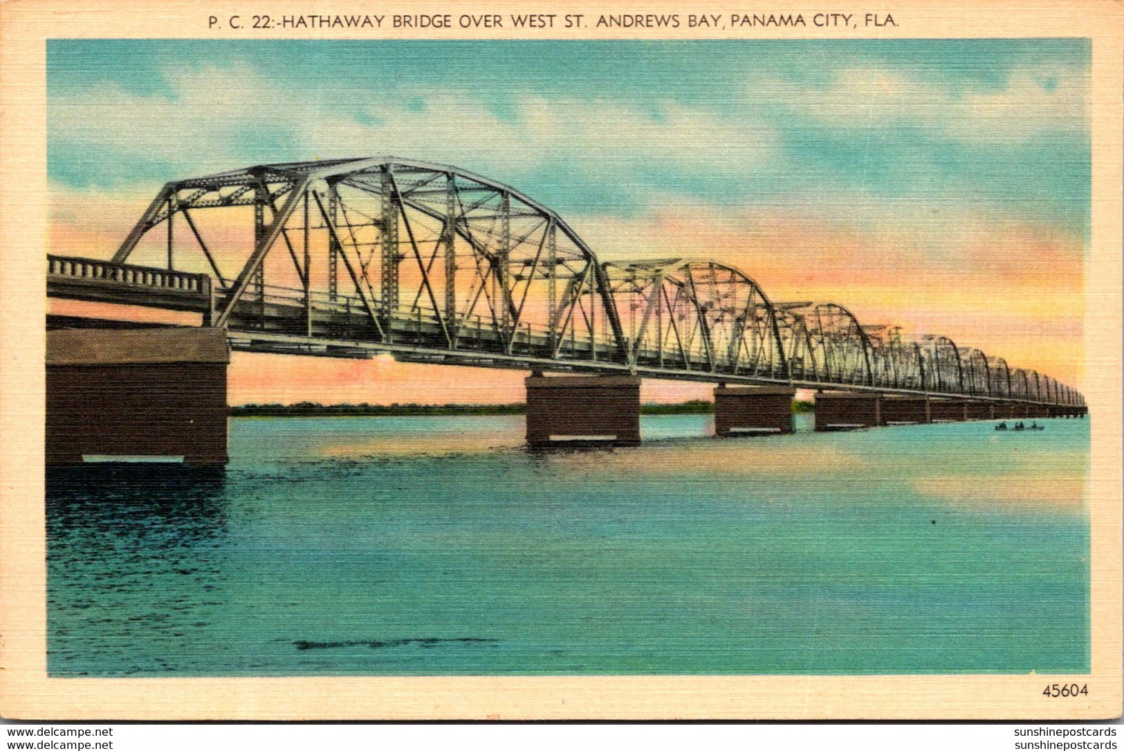 Florida Panama City Hathaway Bridge Over West St Andrews Bay - Panama City