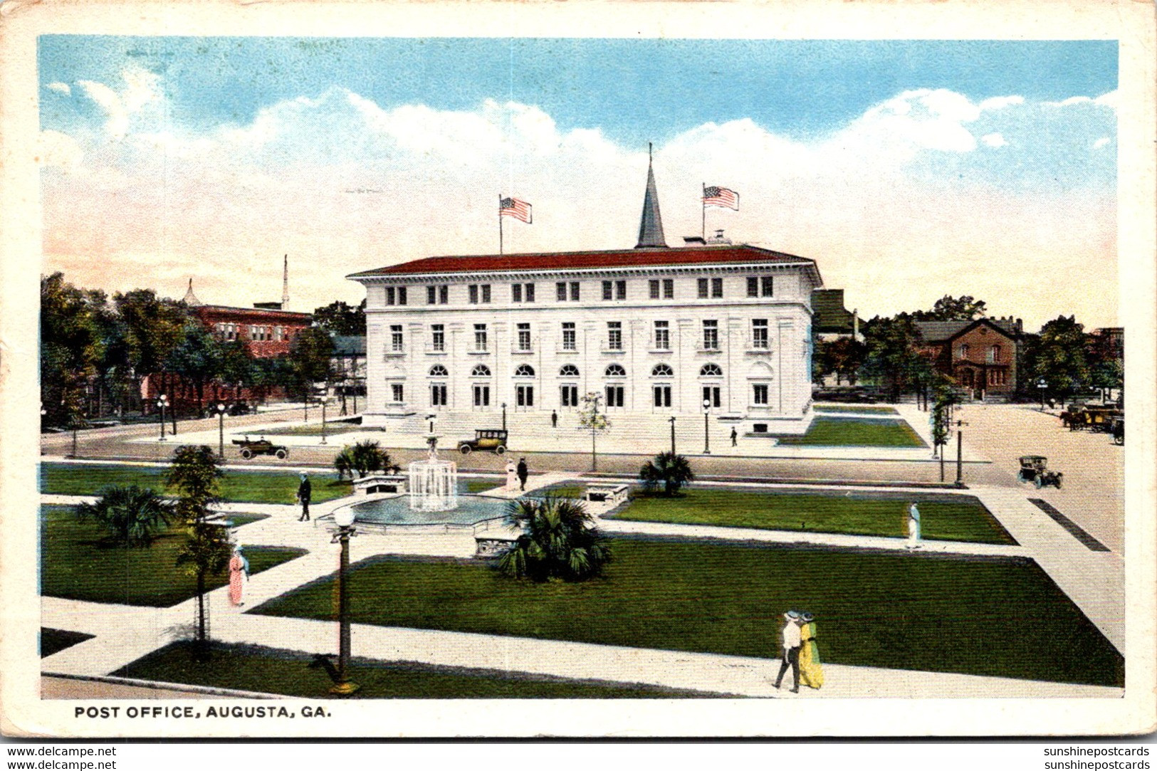Georgia Augusta Post Office 1916 Curteich - Augusta