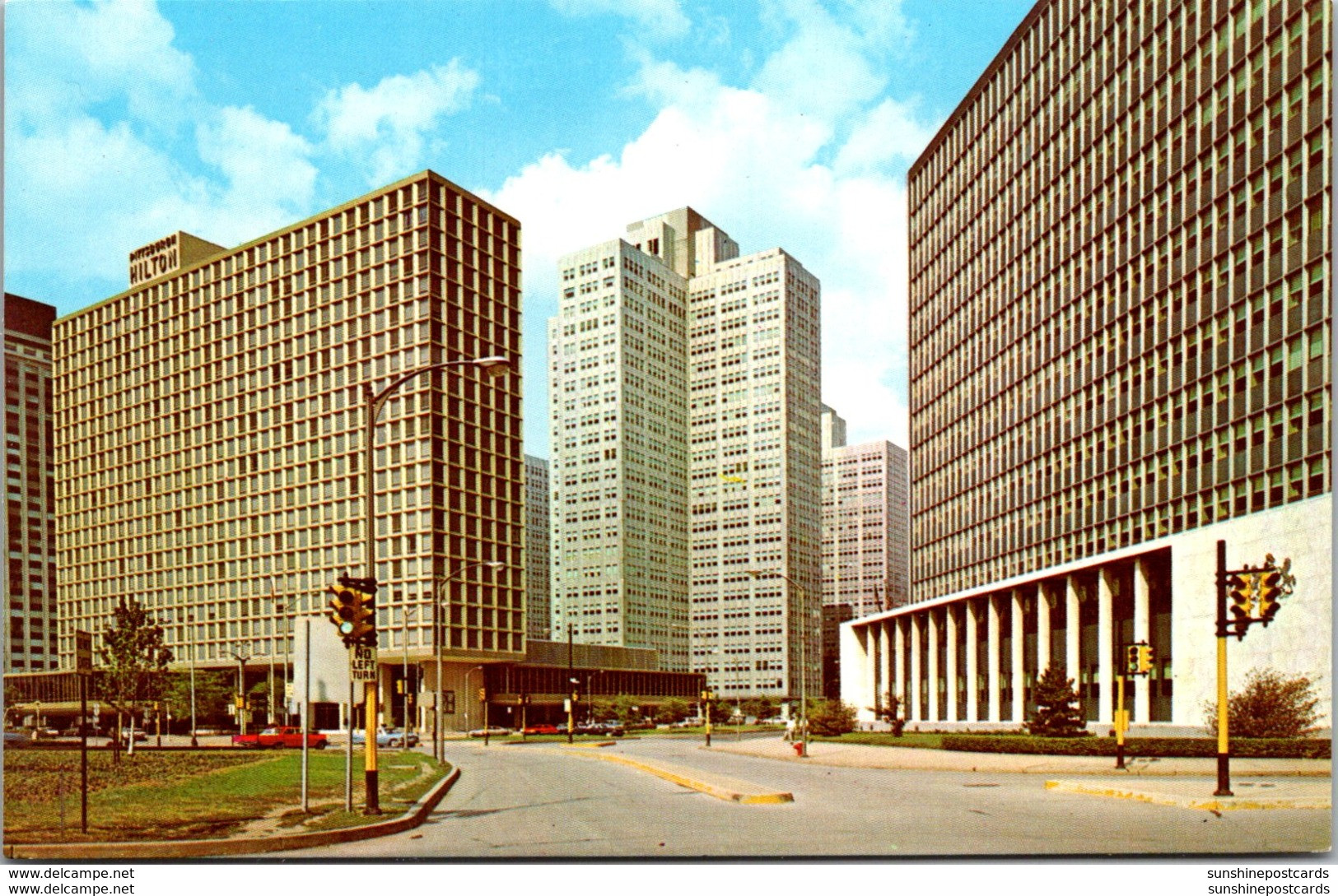 Pennsylvania Pittsburgh Gateway Center Showing Hilton Hotel Gateway #1 And State Office Building - Pittsburgh