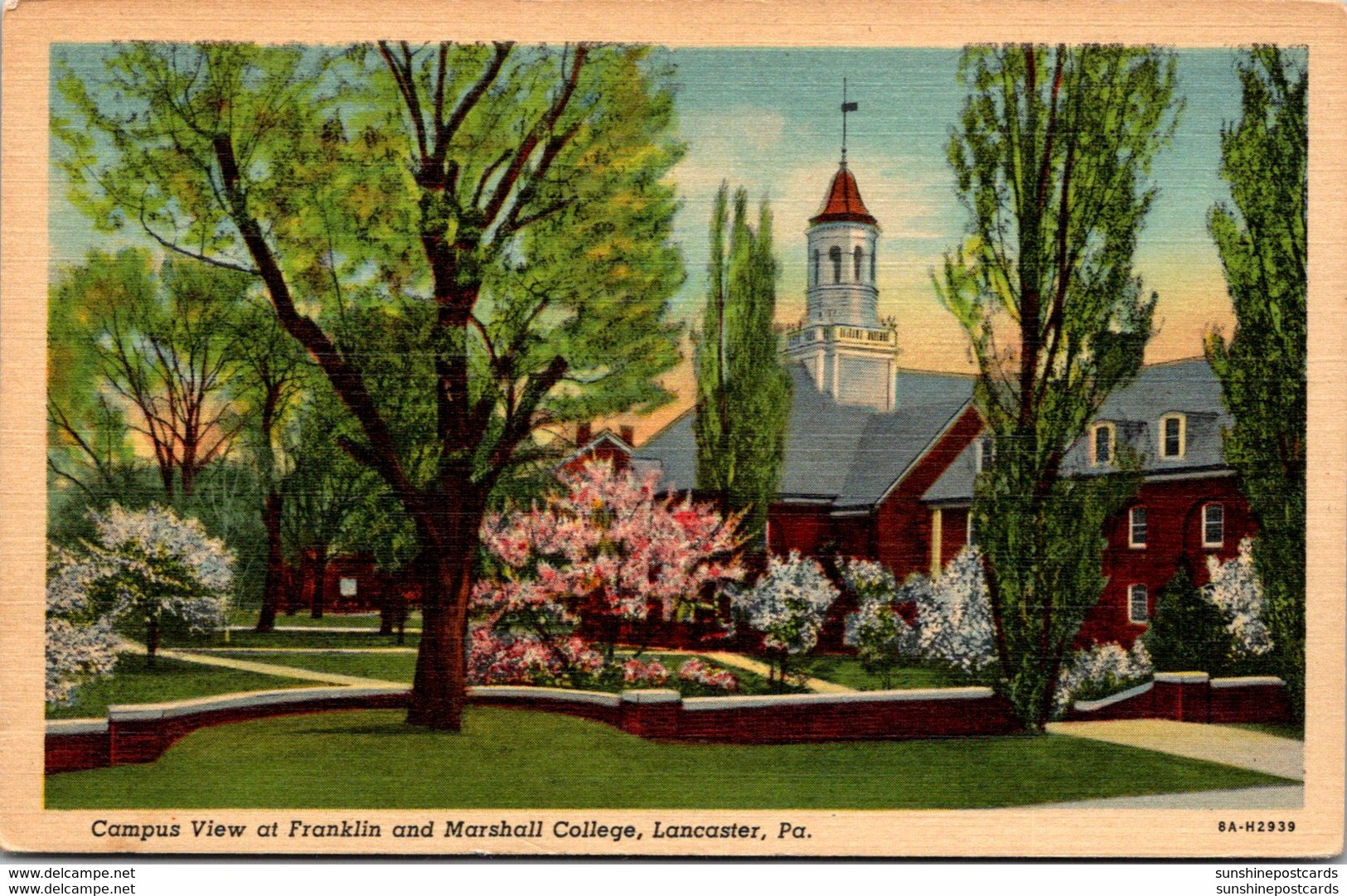 Pennsylvania Lancaster Campus View At Franklin And Marshall College Curteich - Lancaster