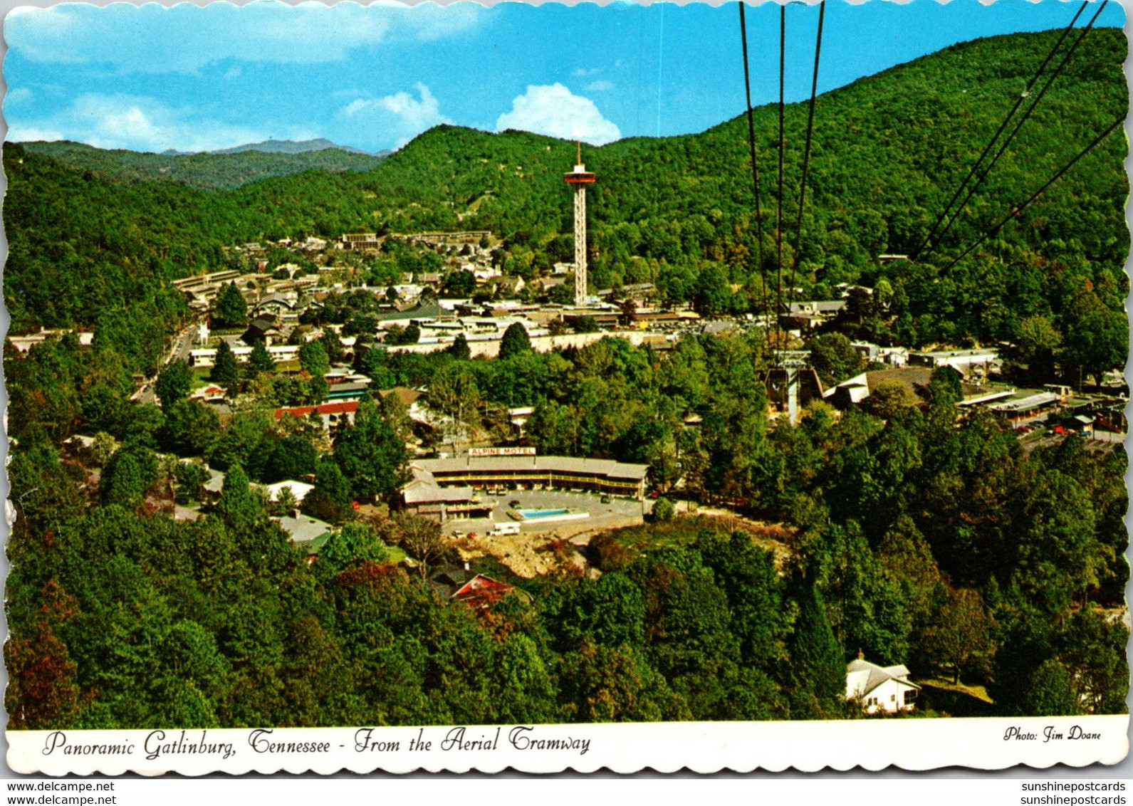 Tennessee Gatlinburg Seen From The Aerial Tramway - Smokey Mountains