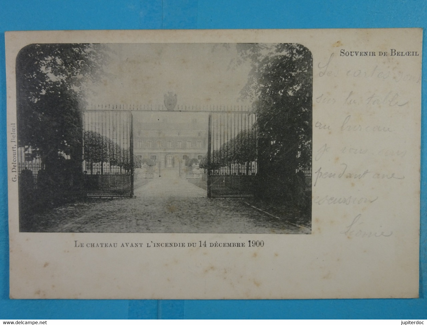 Souvenir De Beloeil Le Château Avant L'incendie Du 14 Décembre 1900 - Beloeil