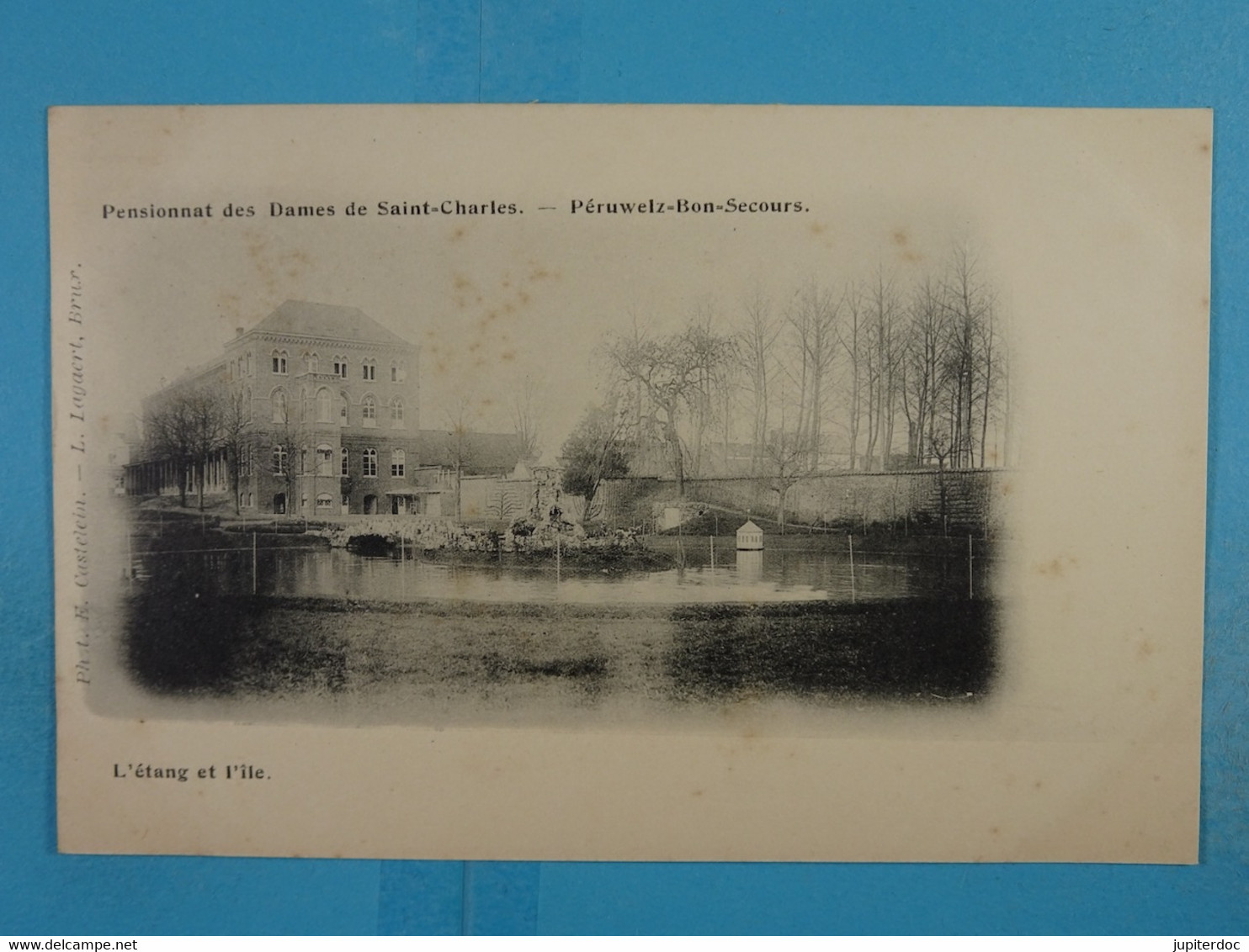 Pensionnat Des Dames De Saint-Charles Péruwelz-Bon-Secours L'étang Et L'île - Péruwelz