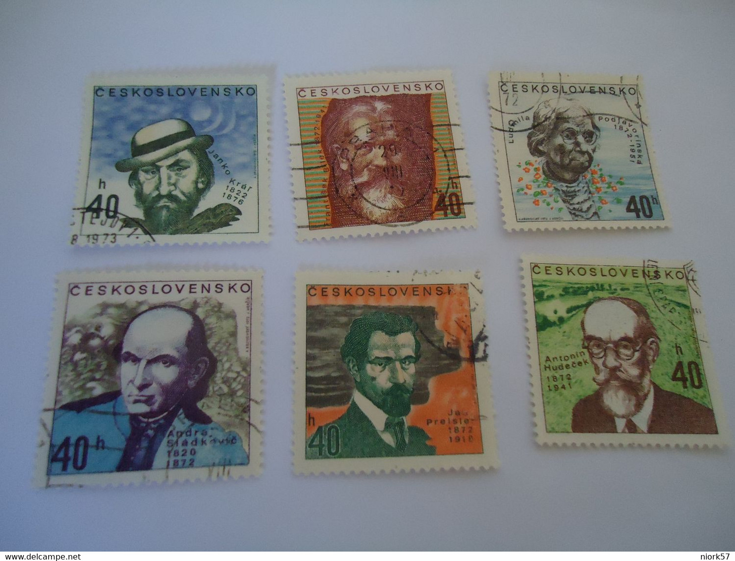 CZECHOSLOVAKIA USED  STAMPS   FAMOUS PEOPLES - ...-1918 Voorfilatelie