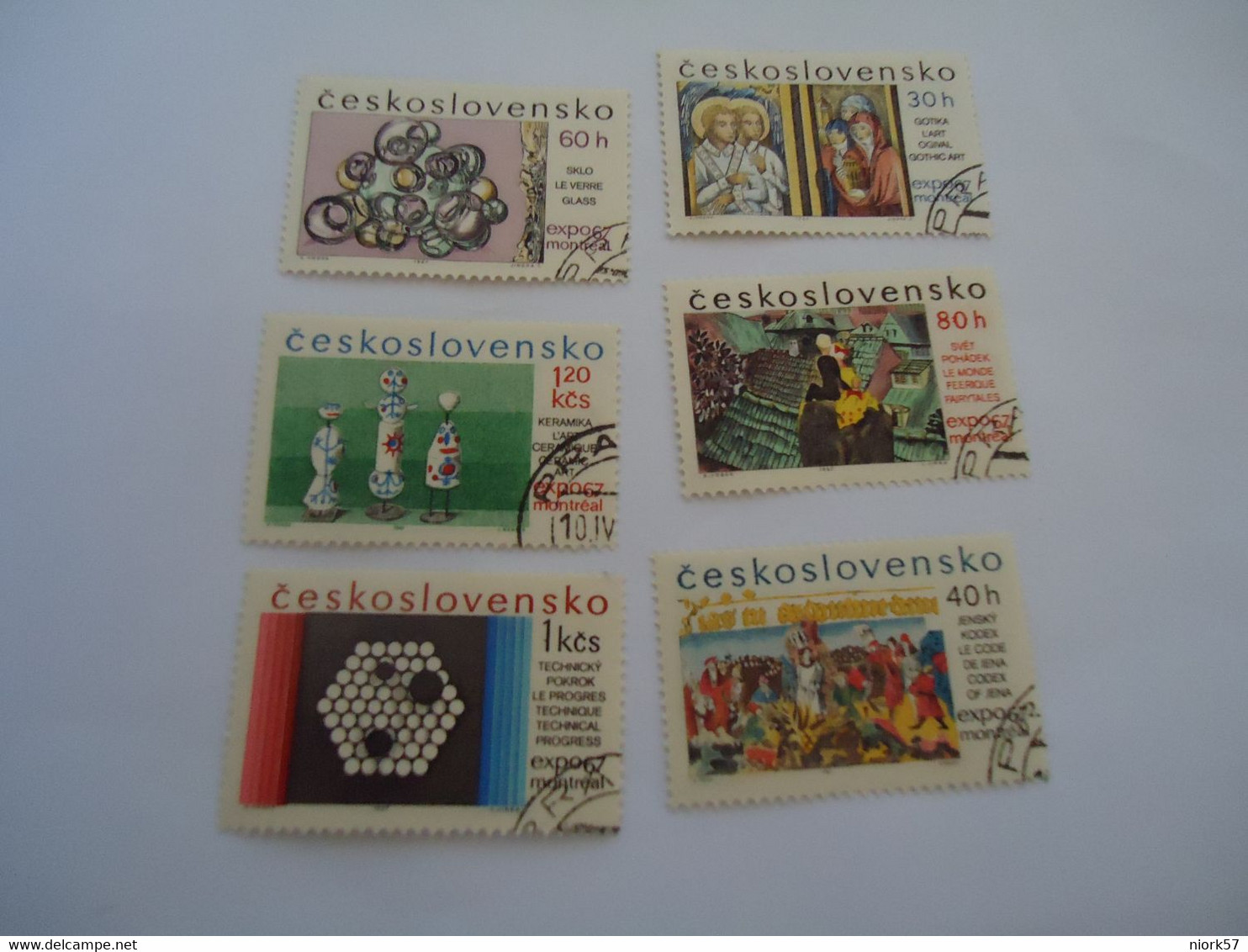 CZECHOSLOVAKIA USED  STAMPS  CULTURE EXPO 67 - ...-1918 Vorphilatelie