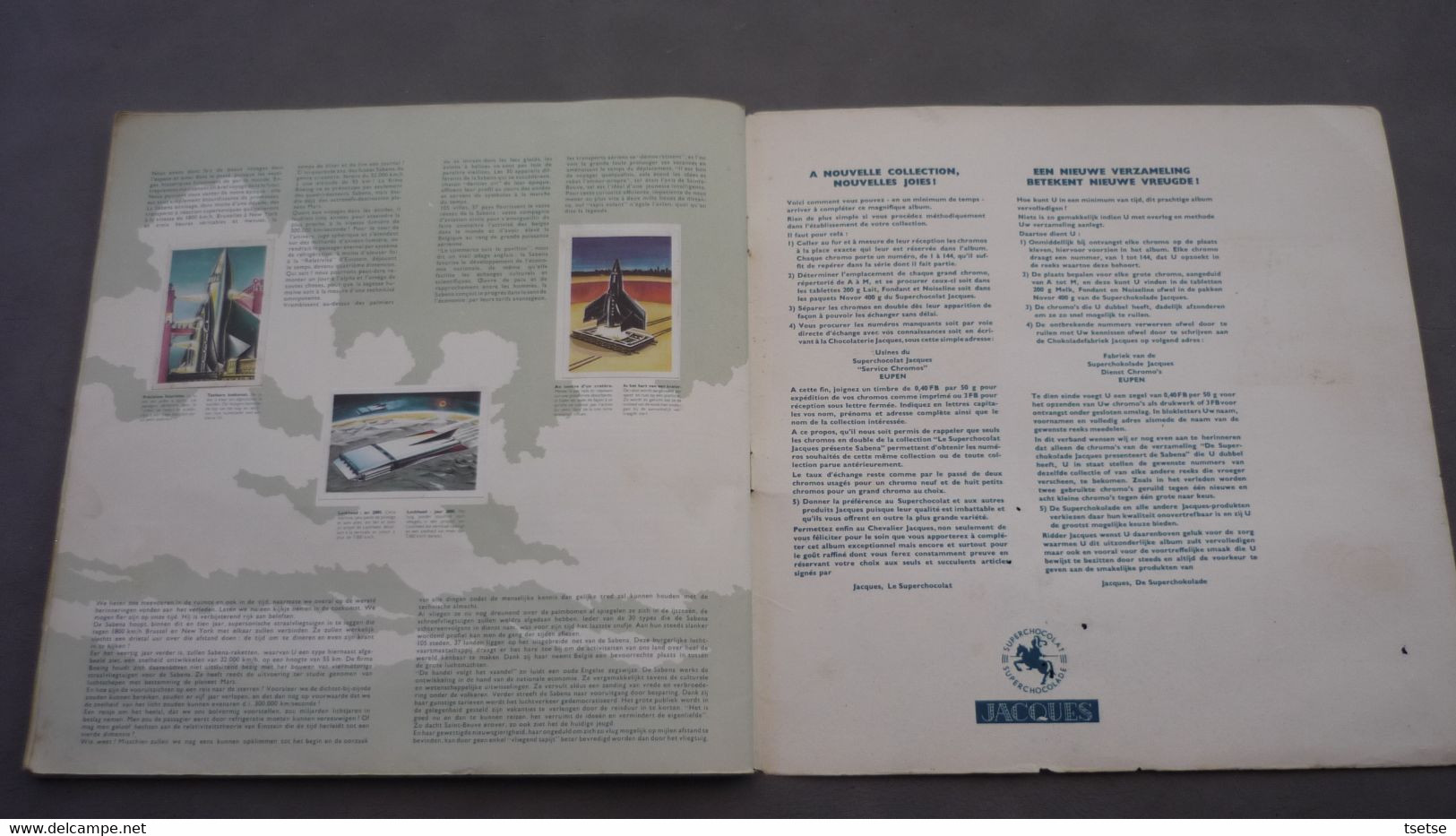 Album Chocolat Jacques - Handelsluchtvaart / Aviation Commerciale & Sabena ... complet , super rare - +/- 1965