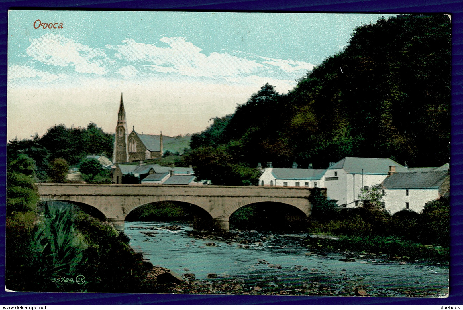 Ref 1557 -  Early Postcard Error - Ovoca Instead Of Avoca - Wicklow Ireland - Wicklow