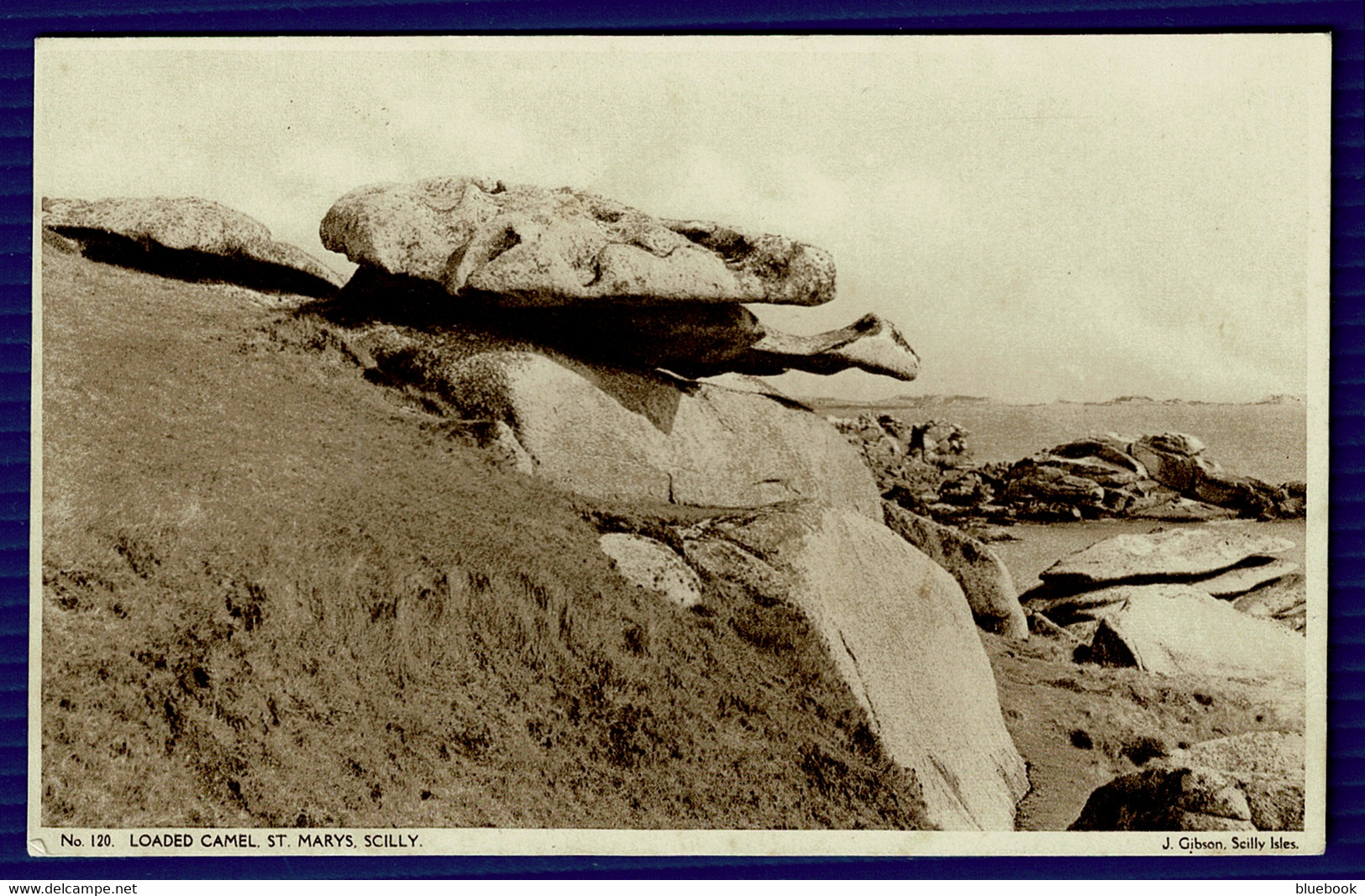 Ref 1557 -  1935 Postcard - Loaded Camel Rock - St Marys - Isles Of Scilly - Scilly Isles