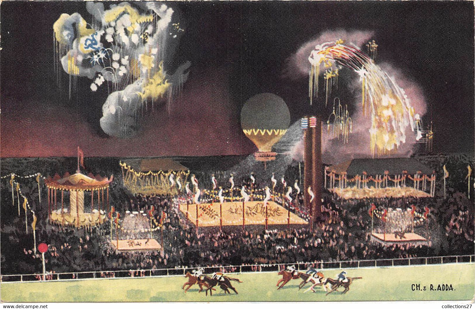 LA NUIT DE LONGCHAMP SAMEDI 3 JUILLET 1937- DOUBLE CARTE - LES COURSES - LA FEERIE LUMINEUSE - Reitsport