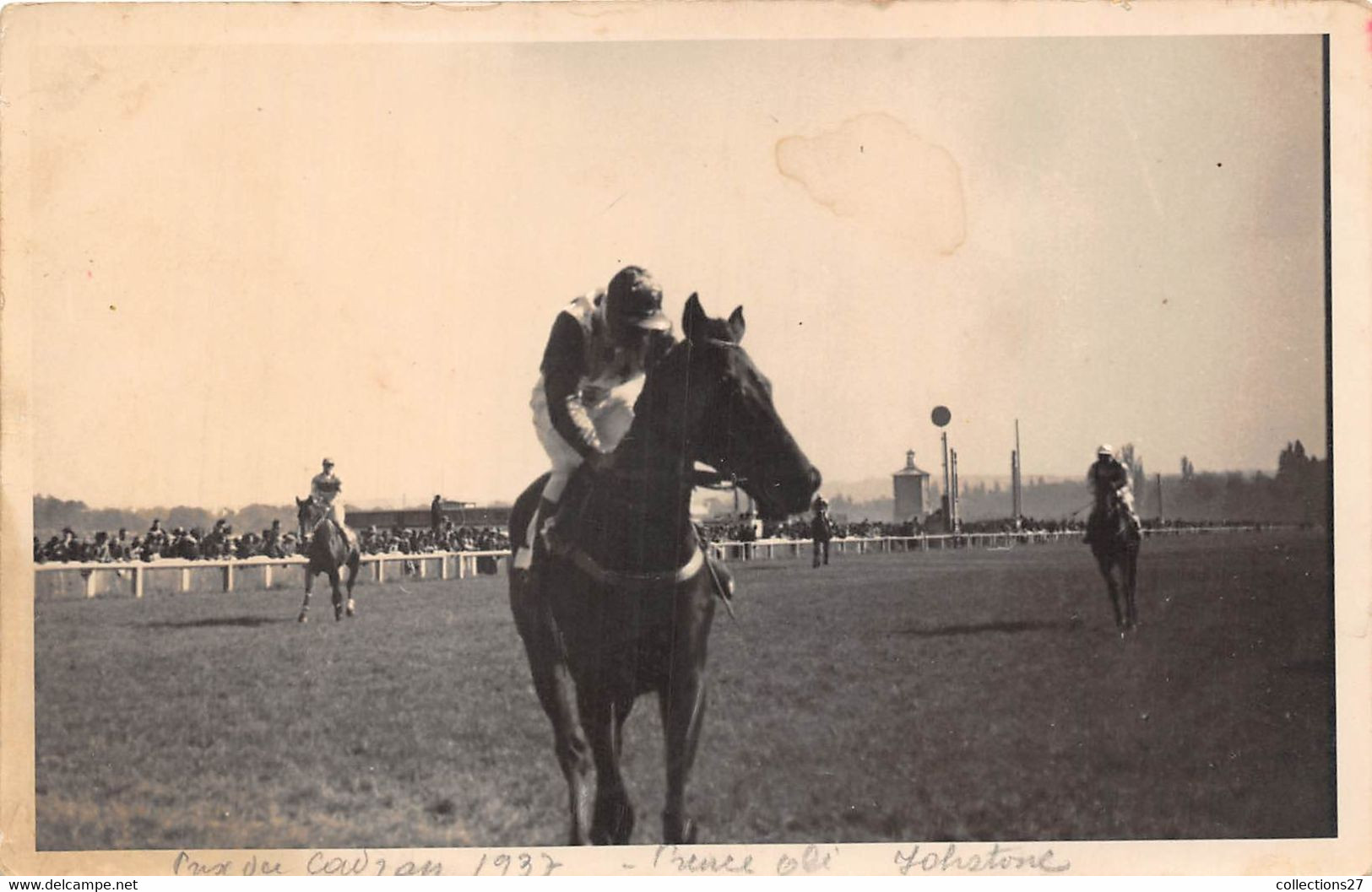 COURSE-PRIX DU CADRAN- 1937 PRINCE OLI JOHNSTONE- CARTE-PHOTO - Reitsport