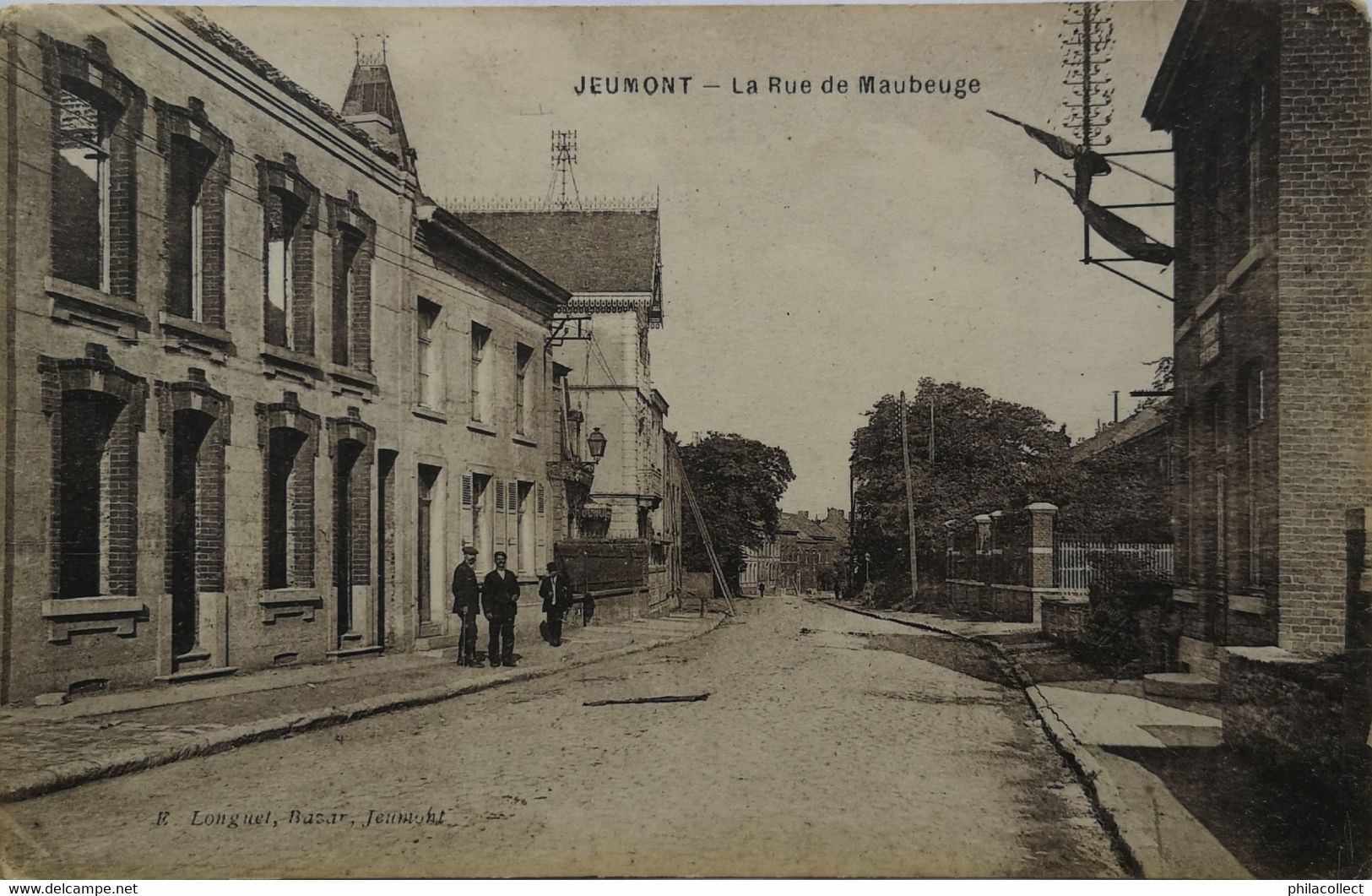 Jeumont (59) LA Rue De Maubeuge (animee) 1924 - Jeumont