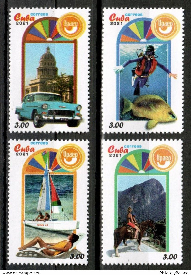 CUBA 2021 *** UPAEP Tourism , Architecture , Diving, Fish, Car, Boat, Beach , Horse Riding , MNH (**) Limited Edition - Nuovi