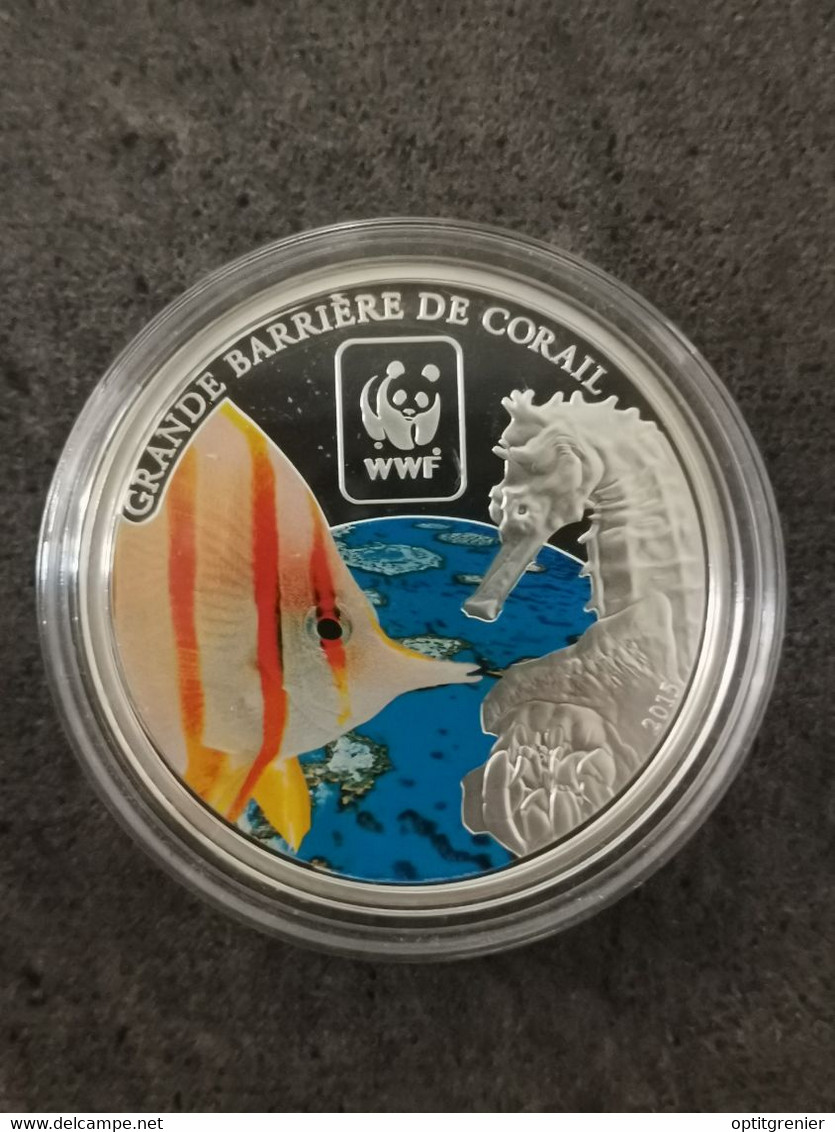 100 FRANCS CFA 2015 WWF GRANDE BARRIERE DE CORAIL 5 000 EX. REPUBLIQUE CENTRAFRICAINE / CAPSULE - Centrafricaine (République)