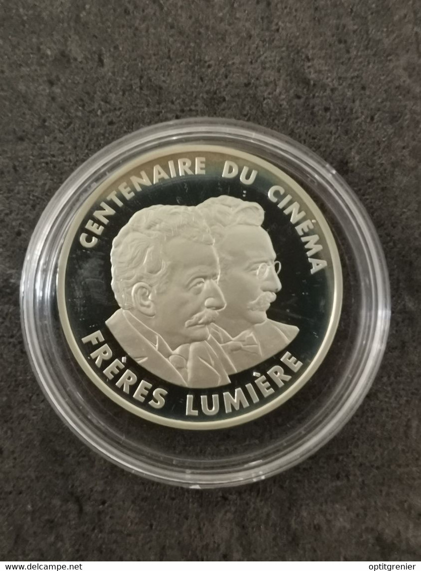 100 FRANCS ARGENT BE PROOF CINEMA LES FRERES LUMIERE 1995 15000 EX. / SILVER FRANCE / CAPSULE - Essais, Piéforts, épreuves & Flans Brunis