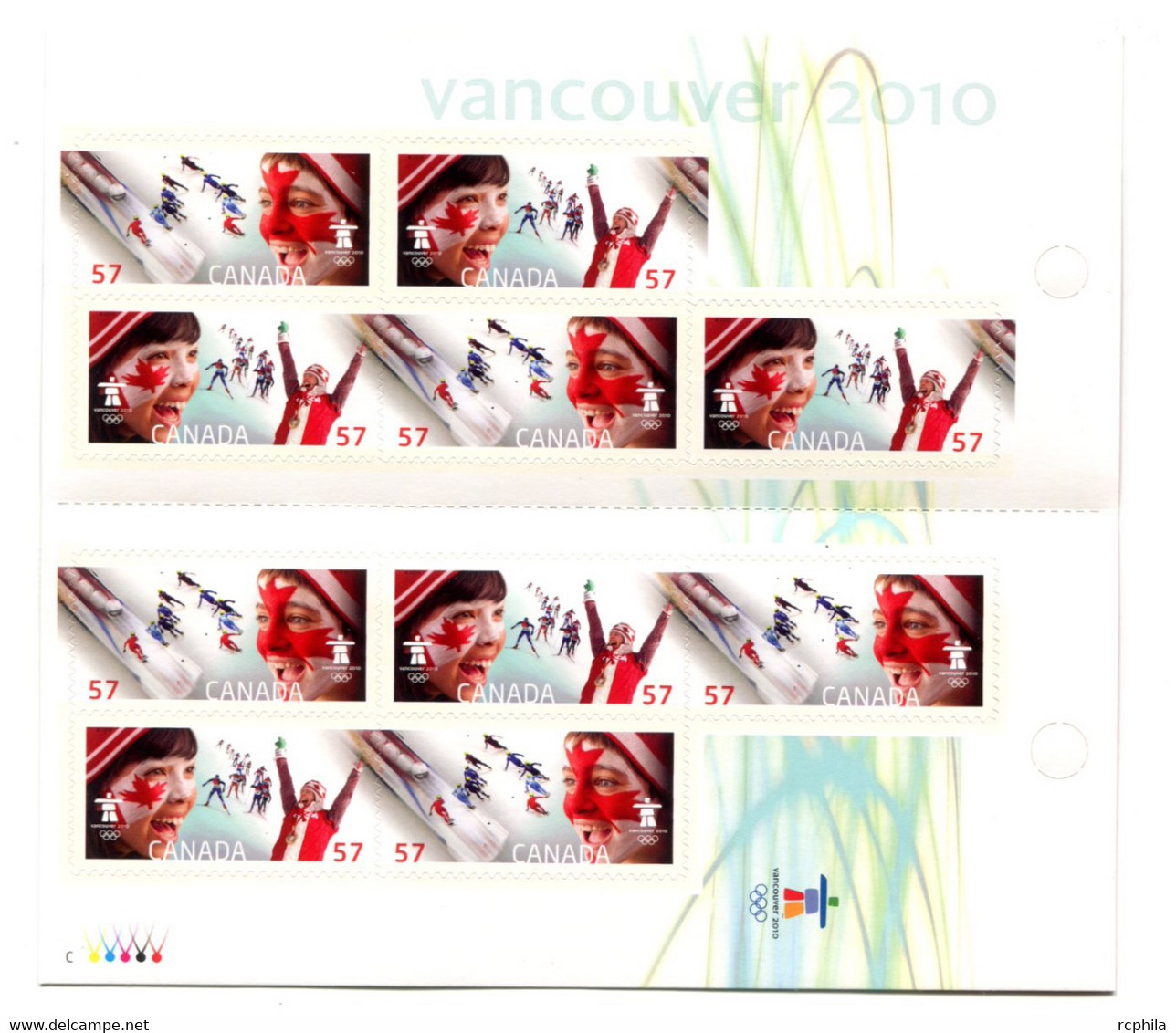 RC 20169 CANADA BK 425 JEUX OLYMPIQUES DE VANCOUVER 2010 COMPLET BOOKLET MNH NEUF ** - Ganze Markenheftchen