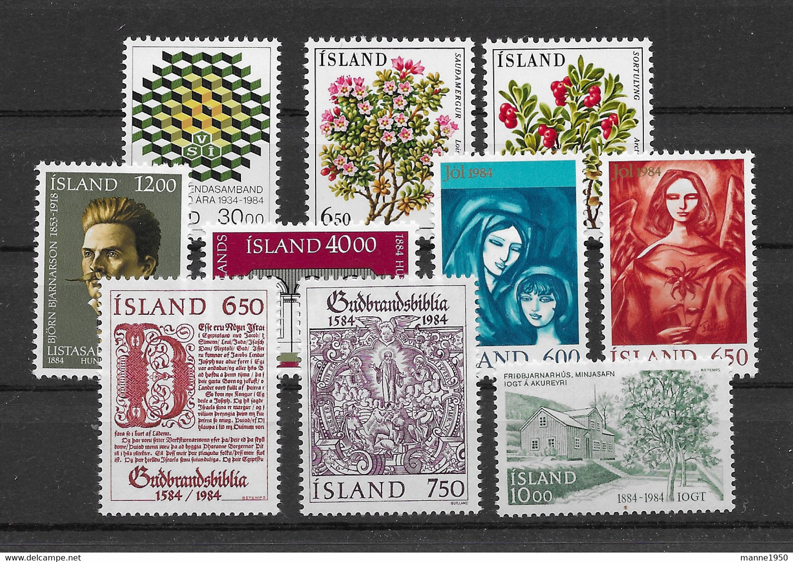 Island 1984 Kleines Lot 10 Werte  ** - Collections, Lots & Séries