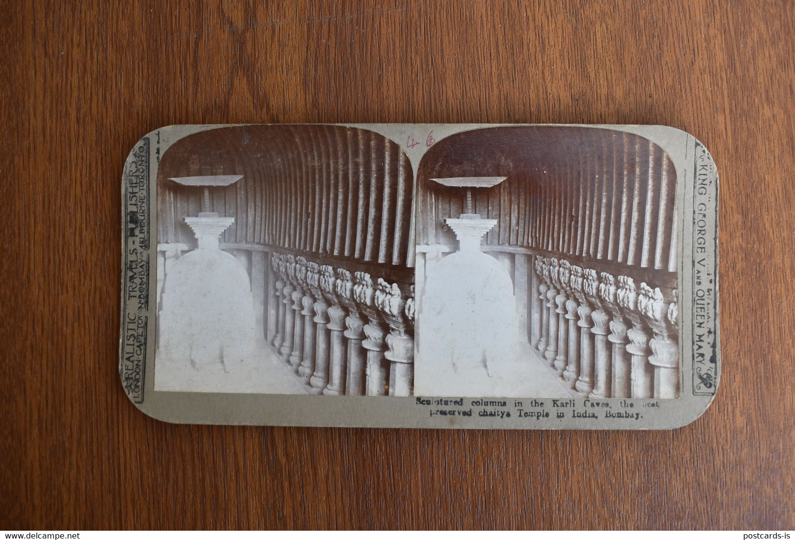 Photo Stereoscopic Stereoscopy - Karla Caves Karli India - Visionneuses Stéréoscopiques