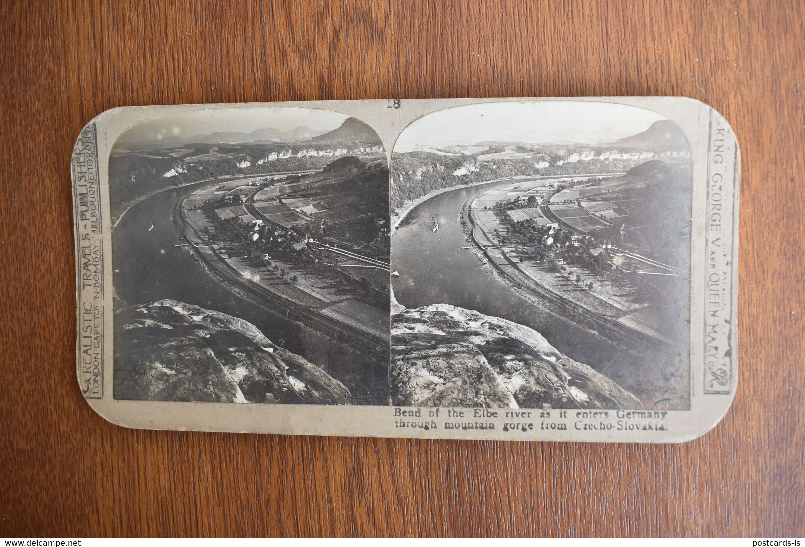 Photo Stereoscopic Stereoscopy - Elbe River As It Enters Germany From Czecho-Slovakia - Visionneuses Stéréoscopiques