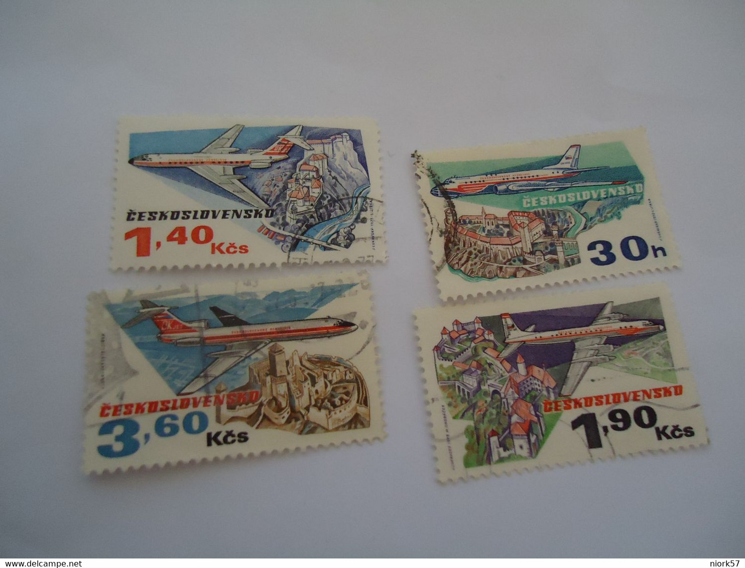 CZECHOSLOVAKIA USED   STAMPS AIRPLANES  ON CITY - ...-1918 Prefilatelia