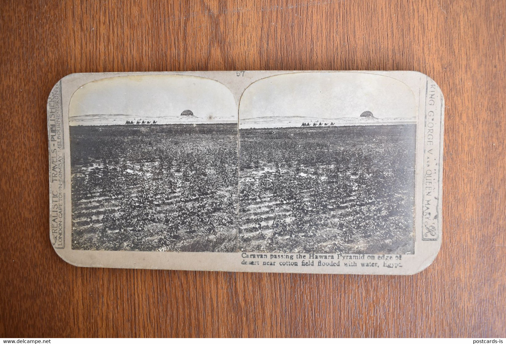 Photo Stereoscopic Stereoscopy - Hawara Pyramid Egypt Desert Cotton Field - Visionneuses Stéréoscopiques