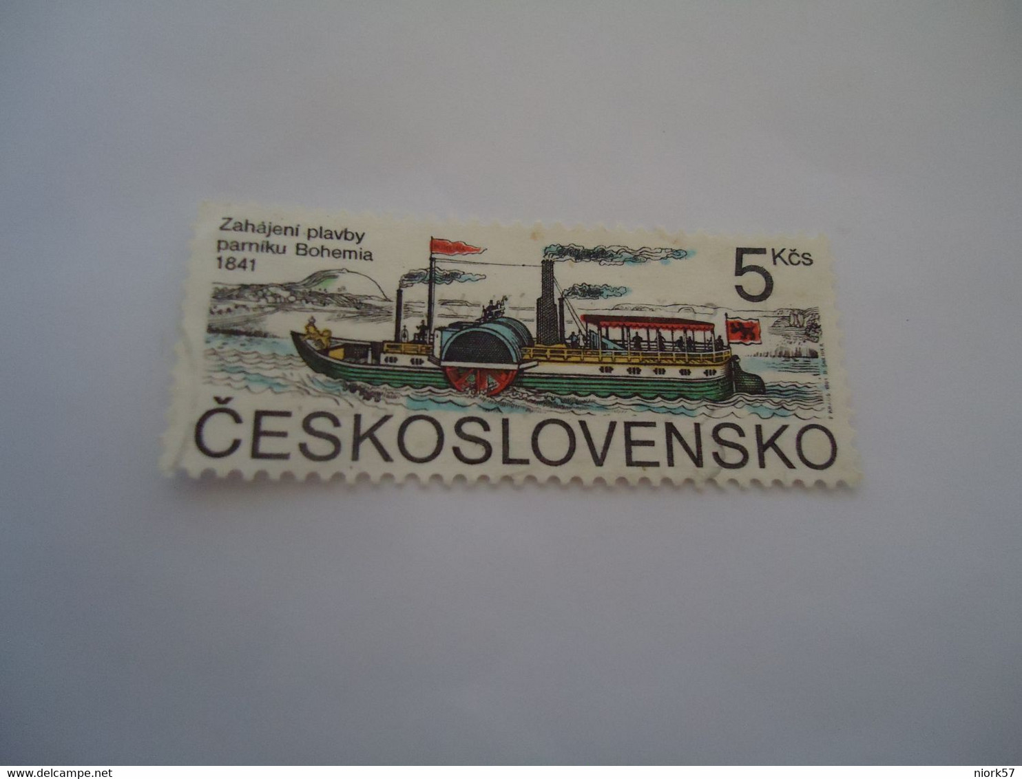 CZECHOSLOVAKIA USED   STAMPS SHIPS   RIVER - ...-1918 Vorphilatelie