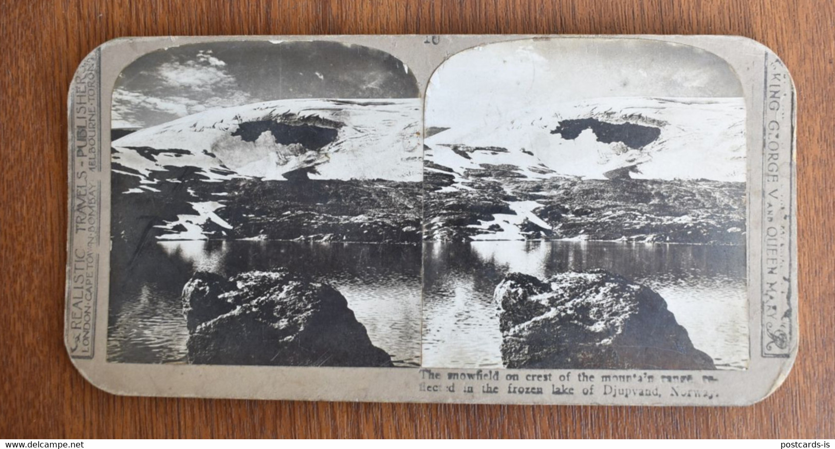 Photo Stereoscopic Stereoscopy - Frozen Lake Of Djupvand Norway - Visionneuses Stéréoscopiques