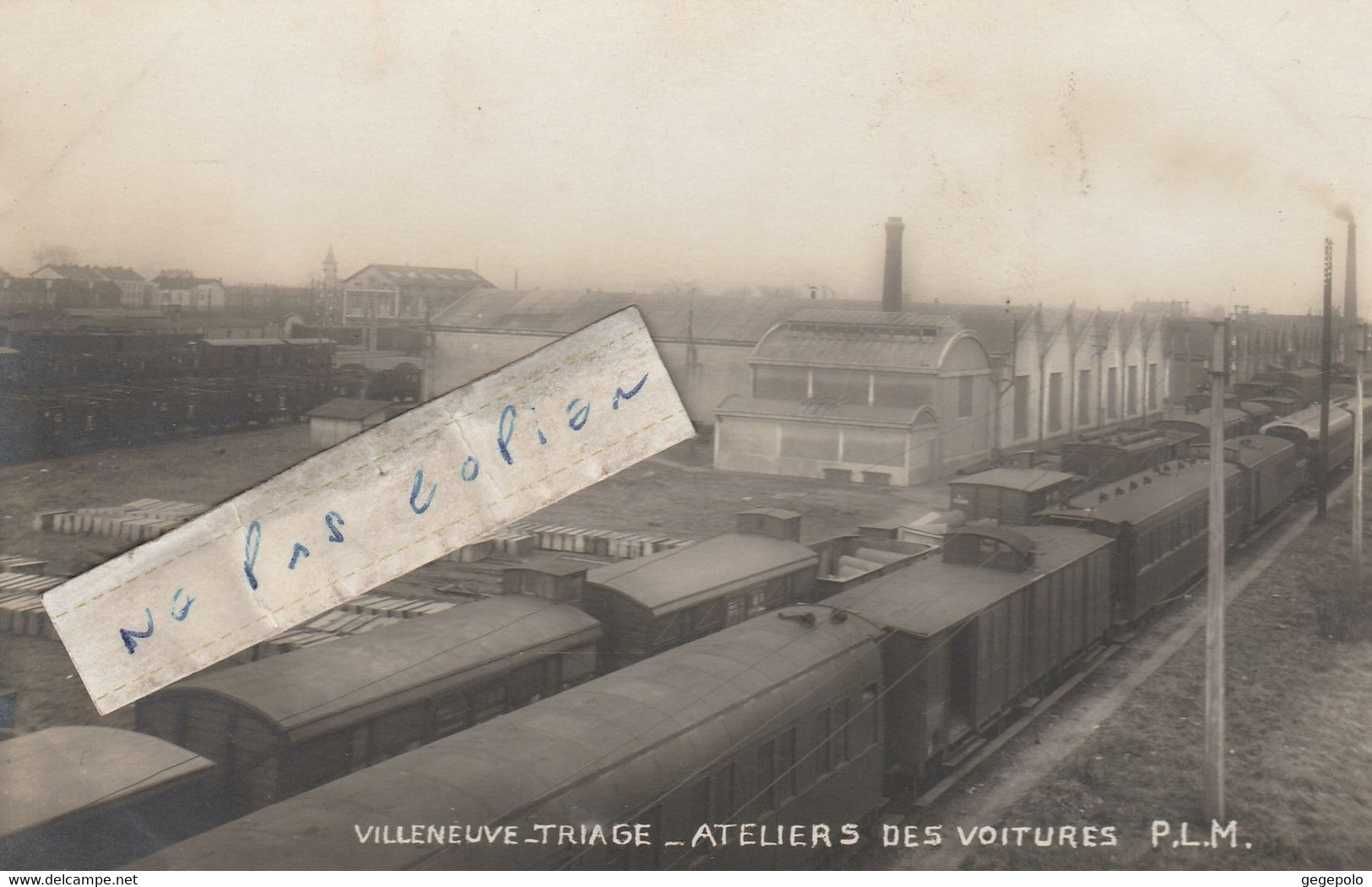 VILLENEUVE-TRIAGE- Ateliers Des Voitures PLM ( Carte Photo ) - Villeneuve Saint Georges